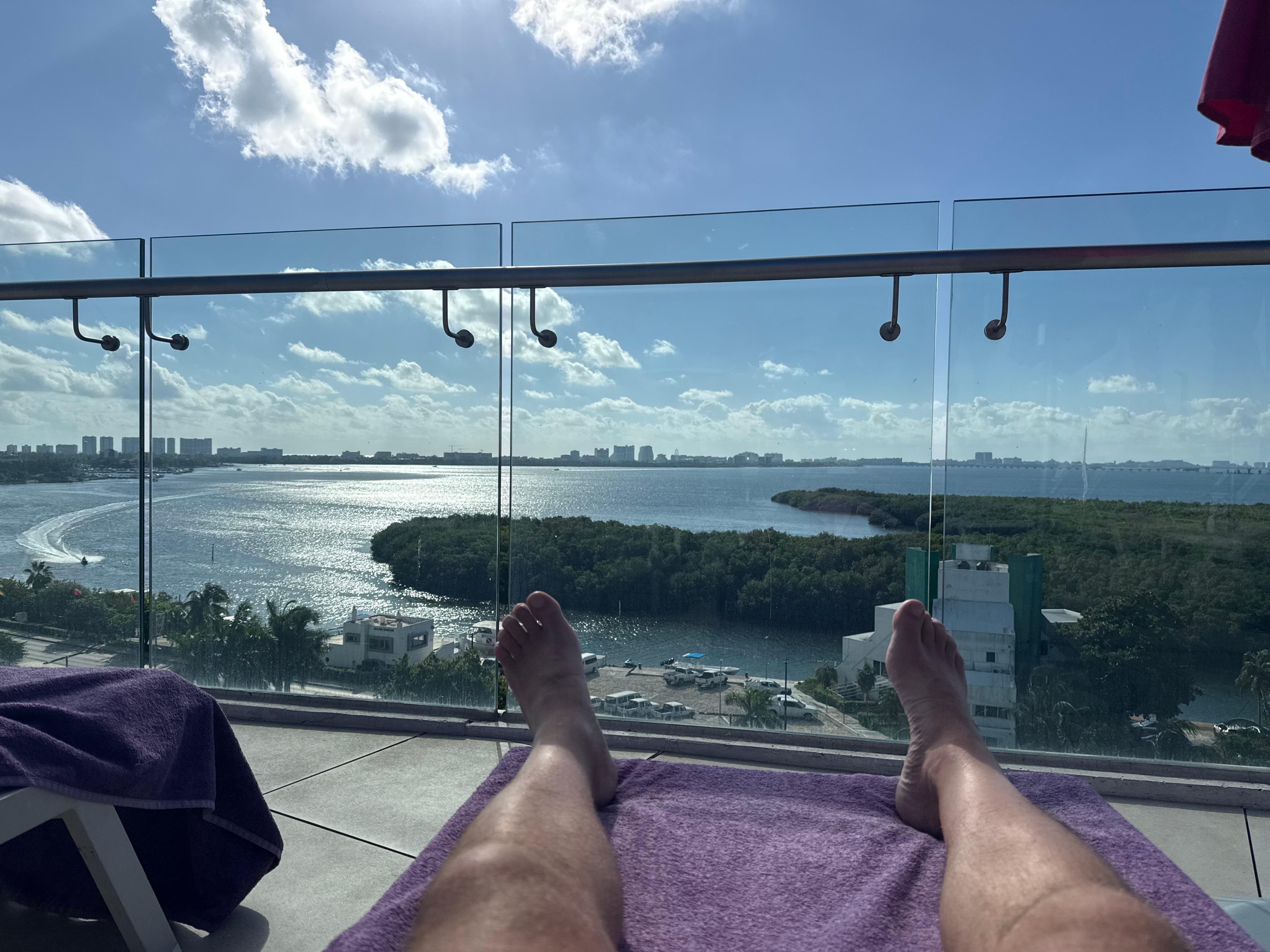 View from rooftop chair 