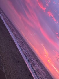 Sunrise outside the hotel