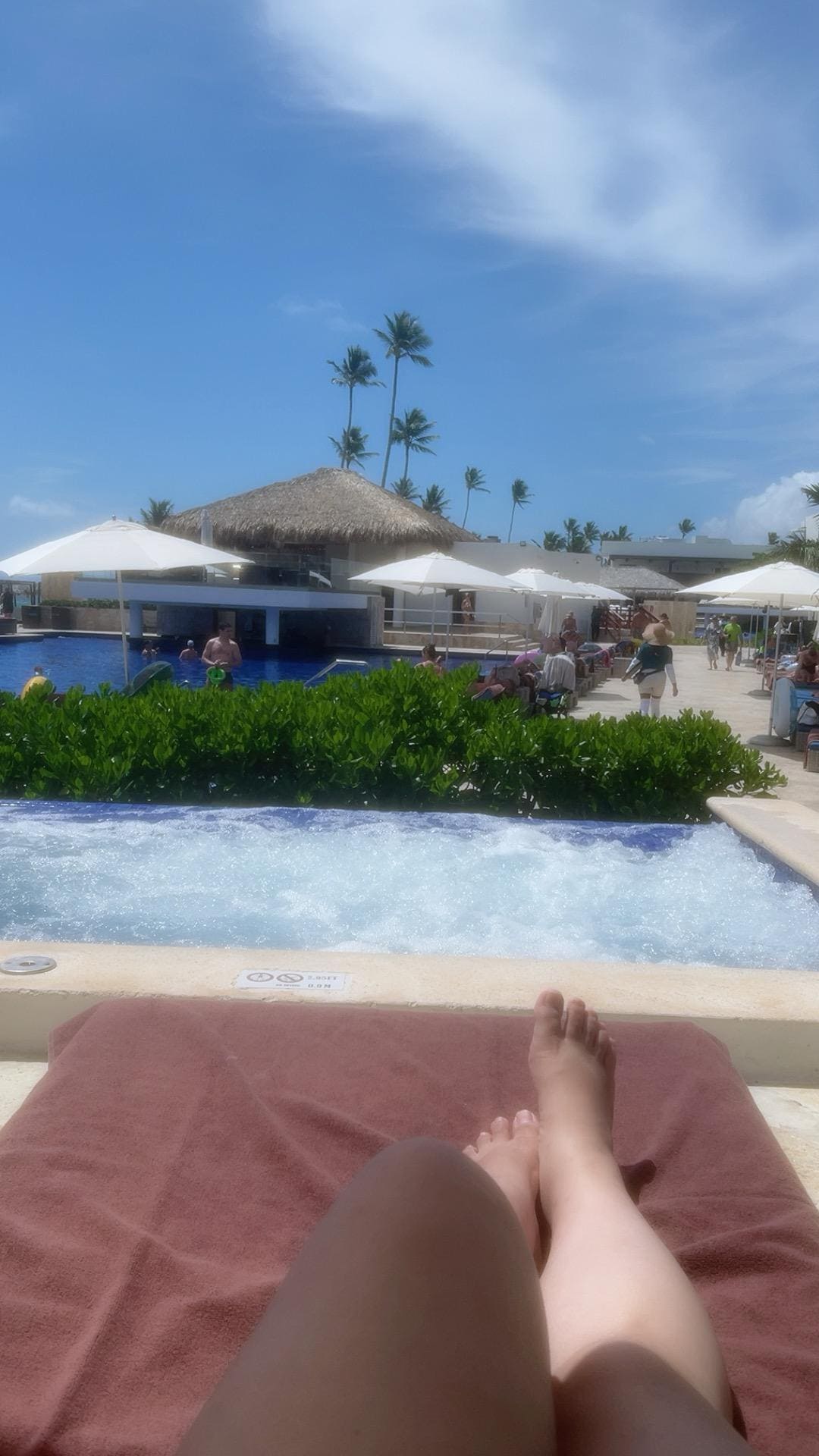 Last day of trip rent a cabana to stay away from the heat