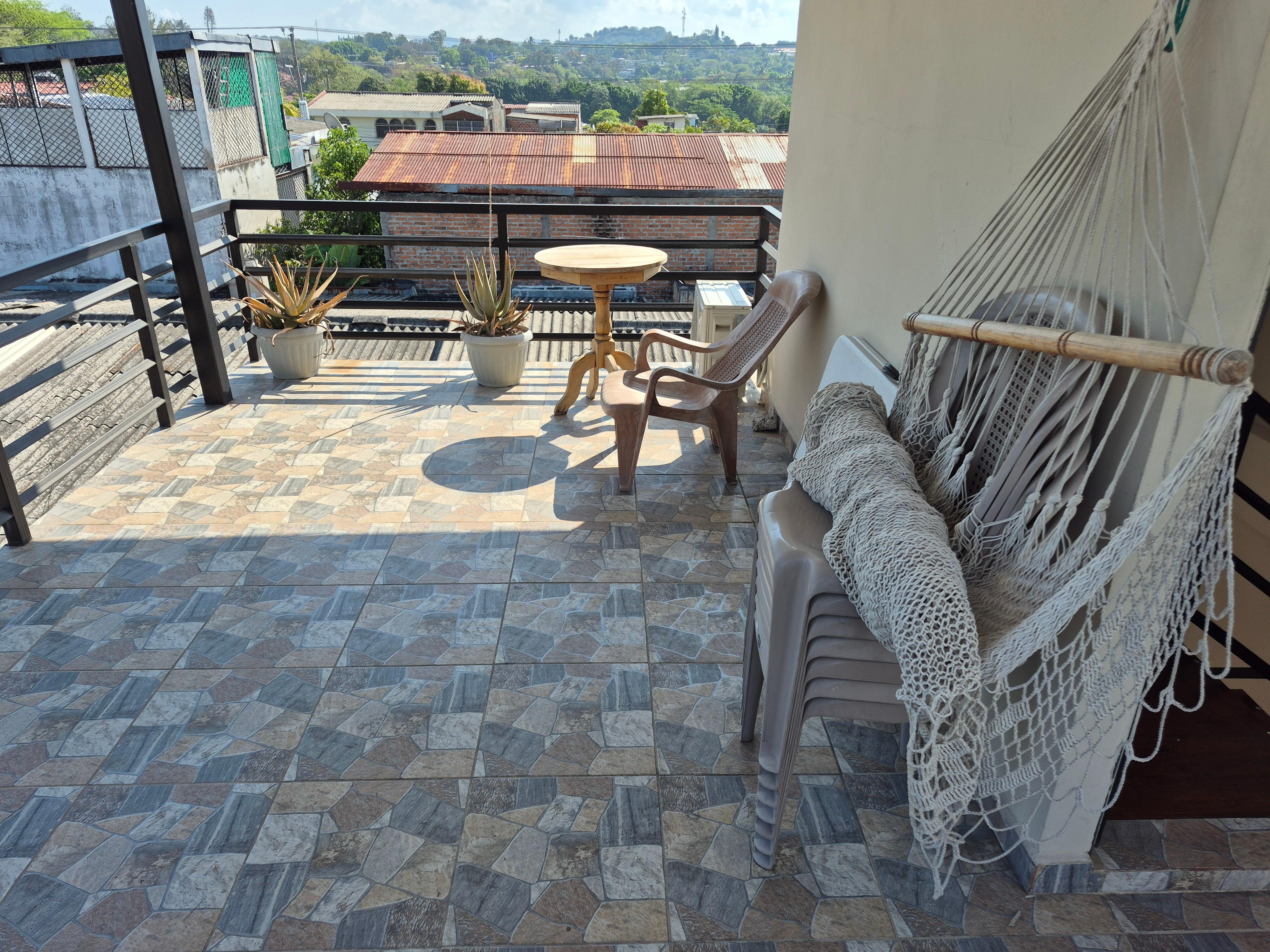 Terrace with a gorgeous view and comfortable hammock!