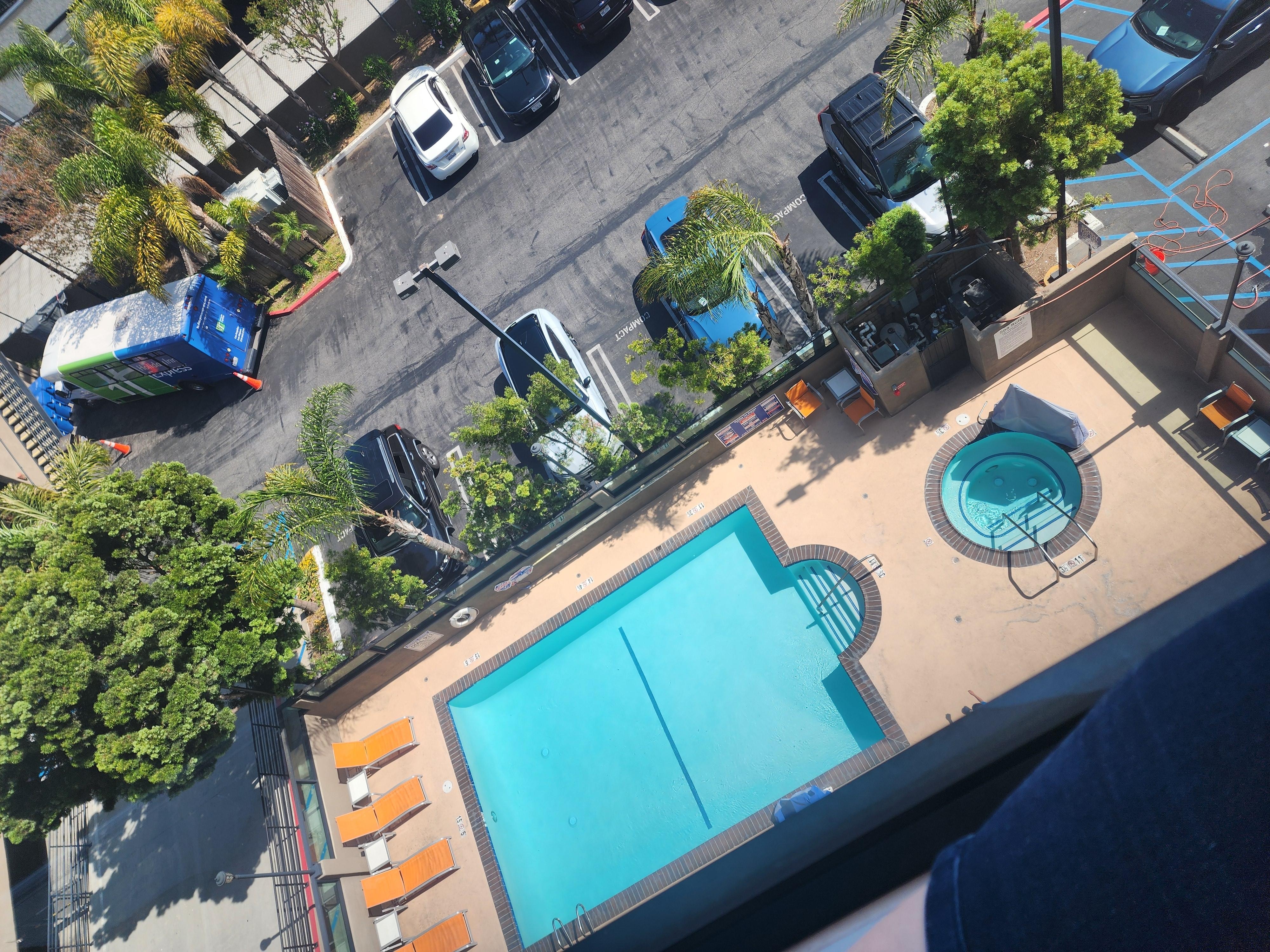 View from my room of the pool.