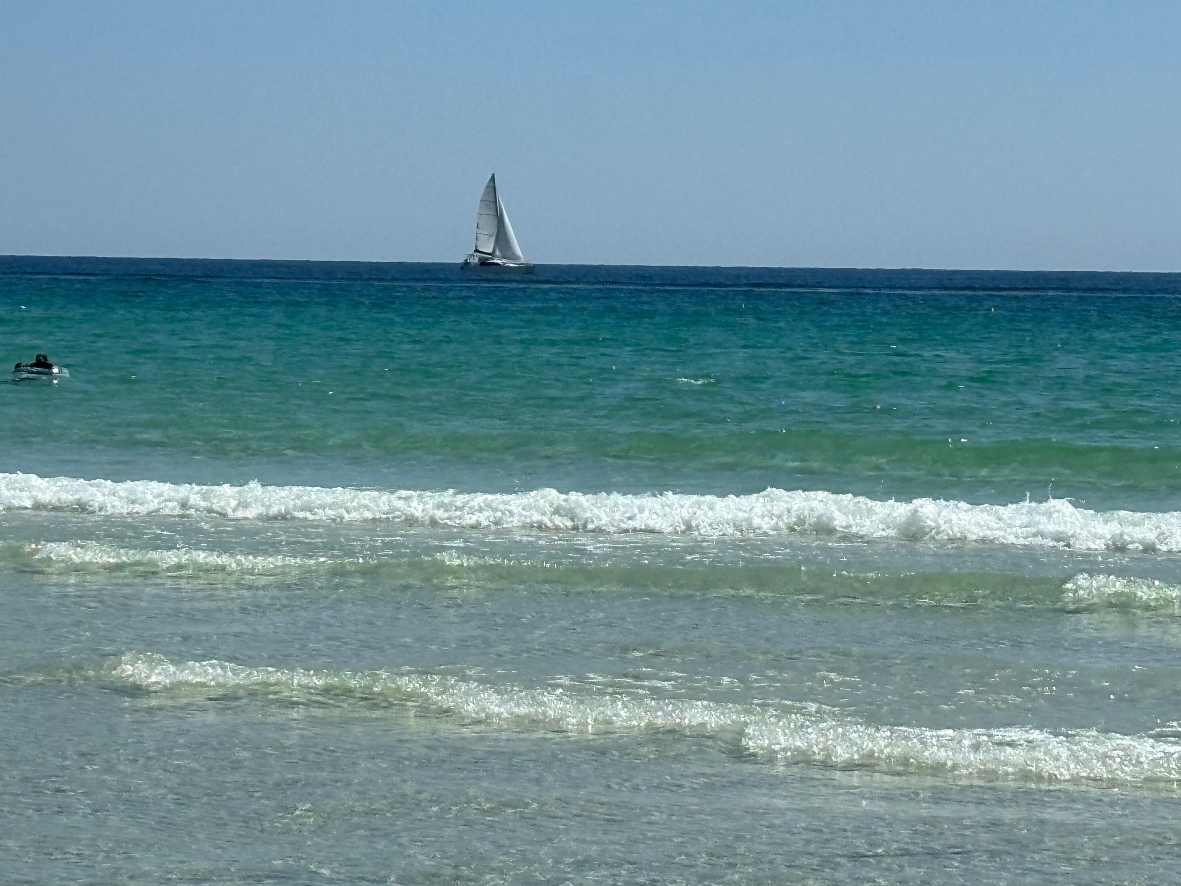 Sitting on the beach