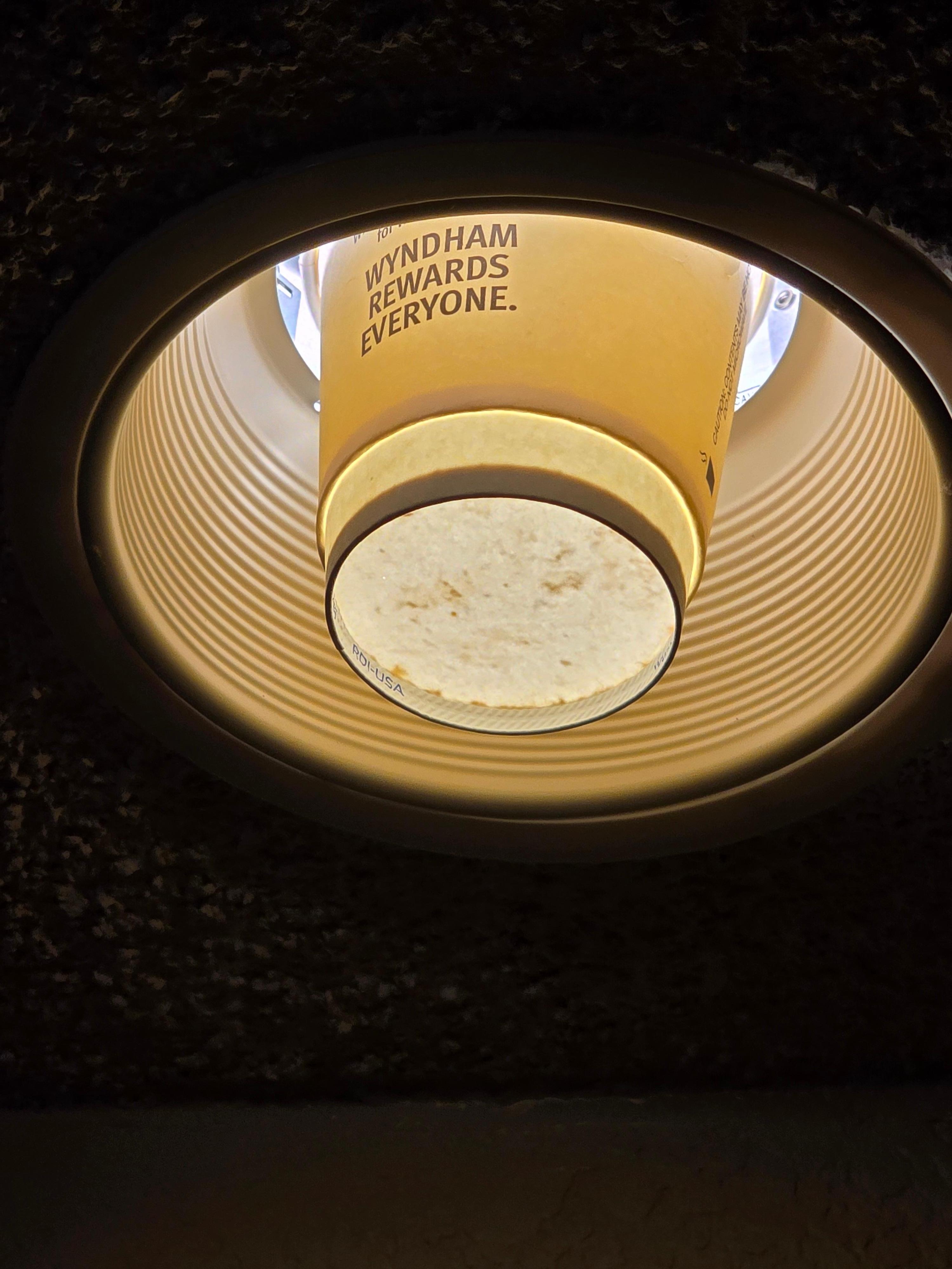 Coffee cups with dust inside. They have been their a while