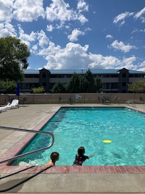 A enjoyable time in the warm pool!