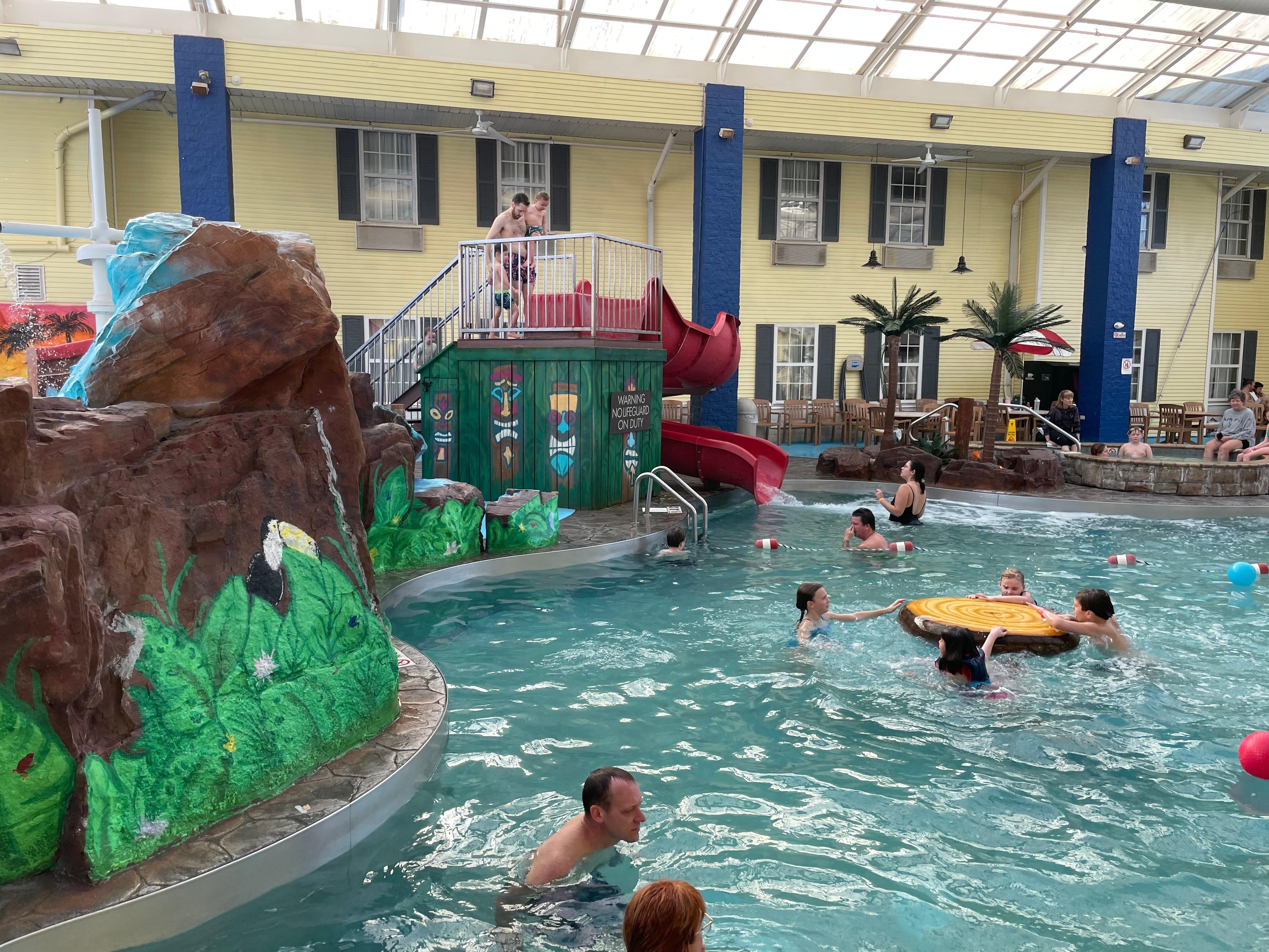 Water slide and pool