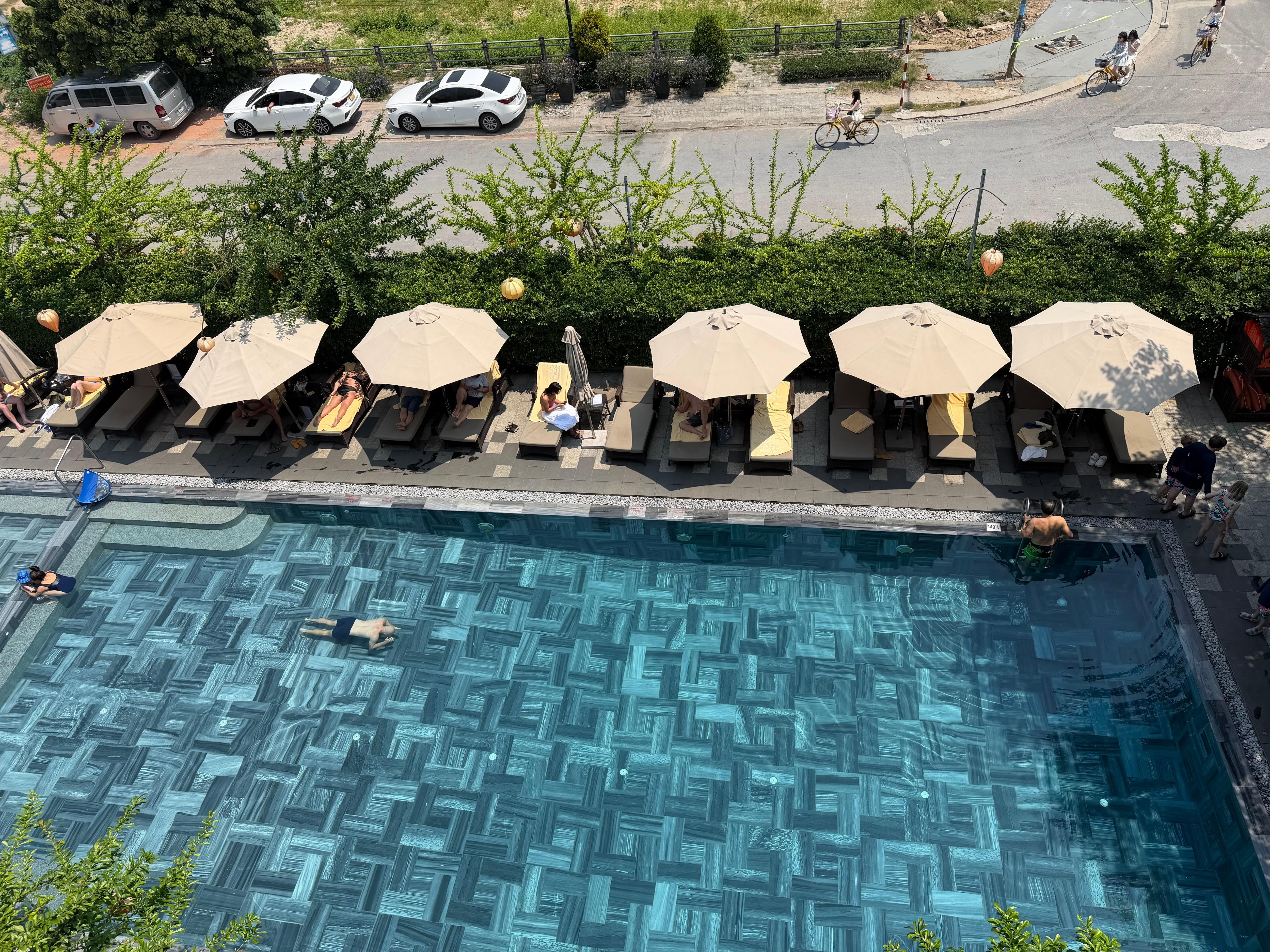 View overlooking the beautiful pool