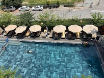 View overlooking the beautiful pool