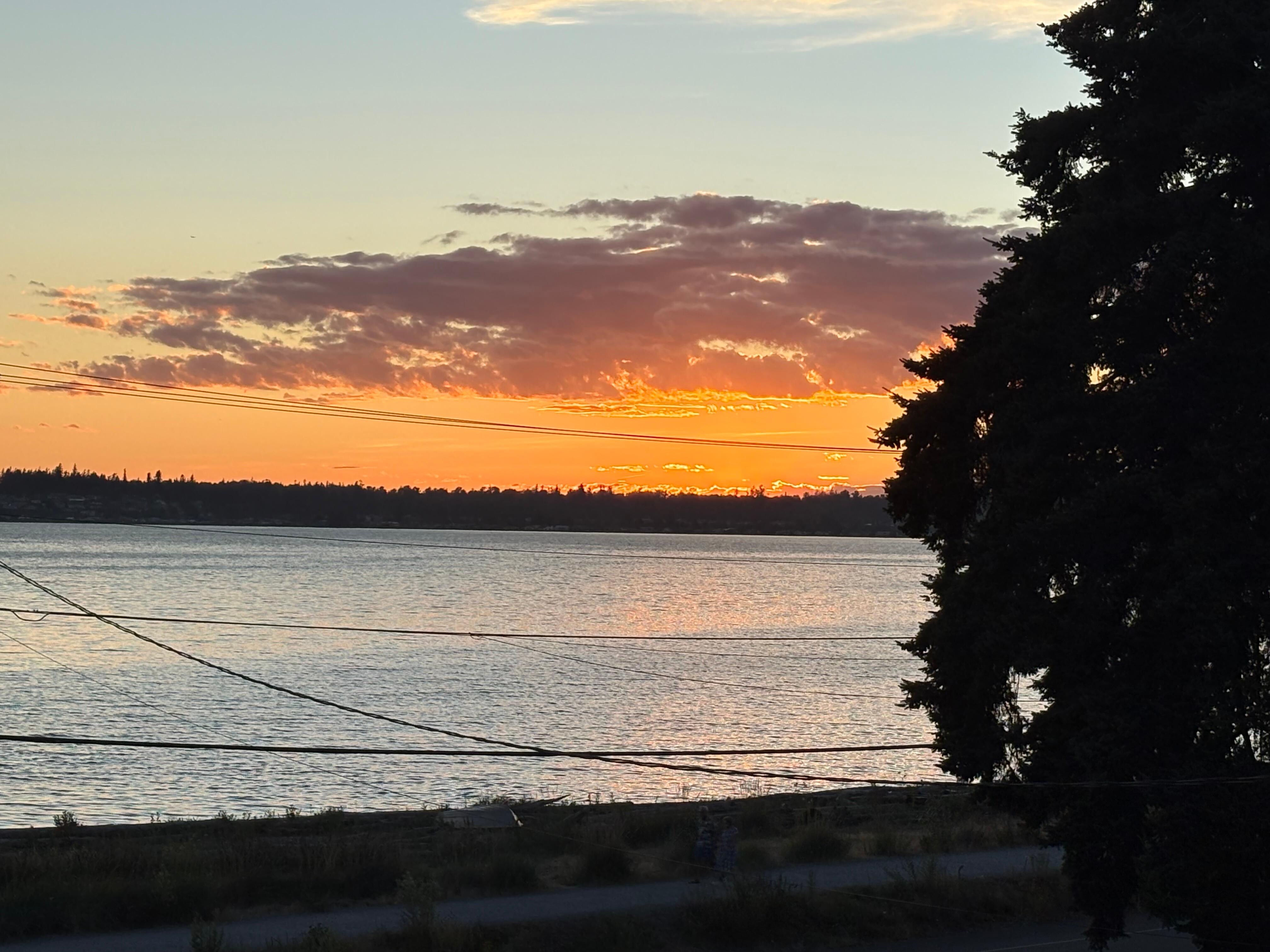 Great sunset viewing from living area and balcony