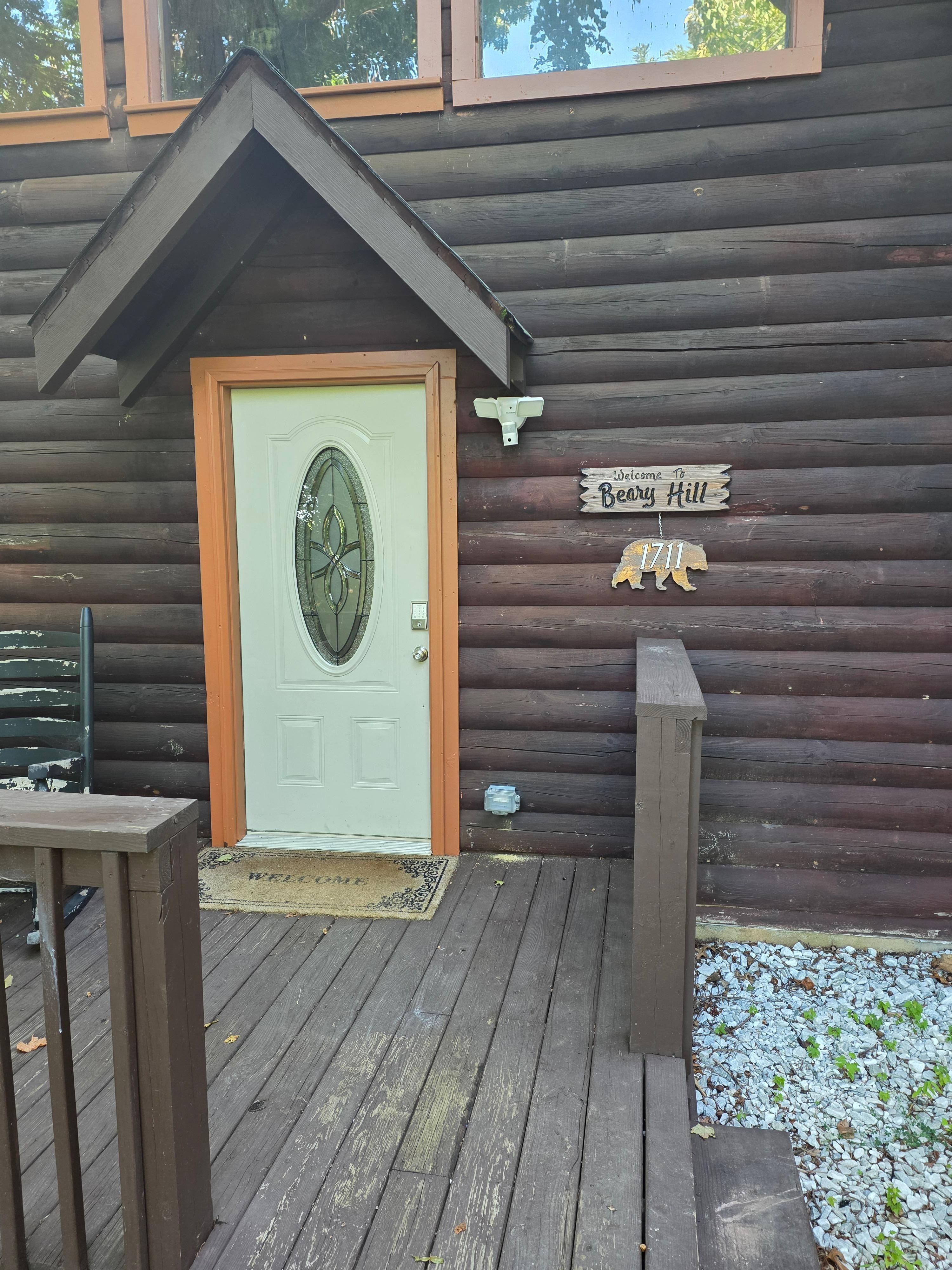 The comfy cozy view of the front porch 