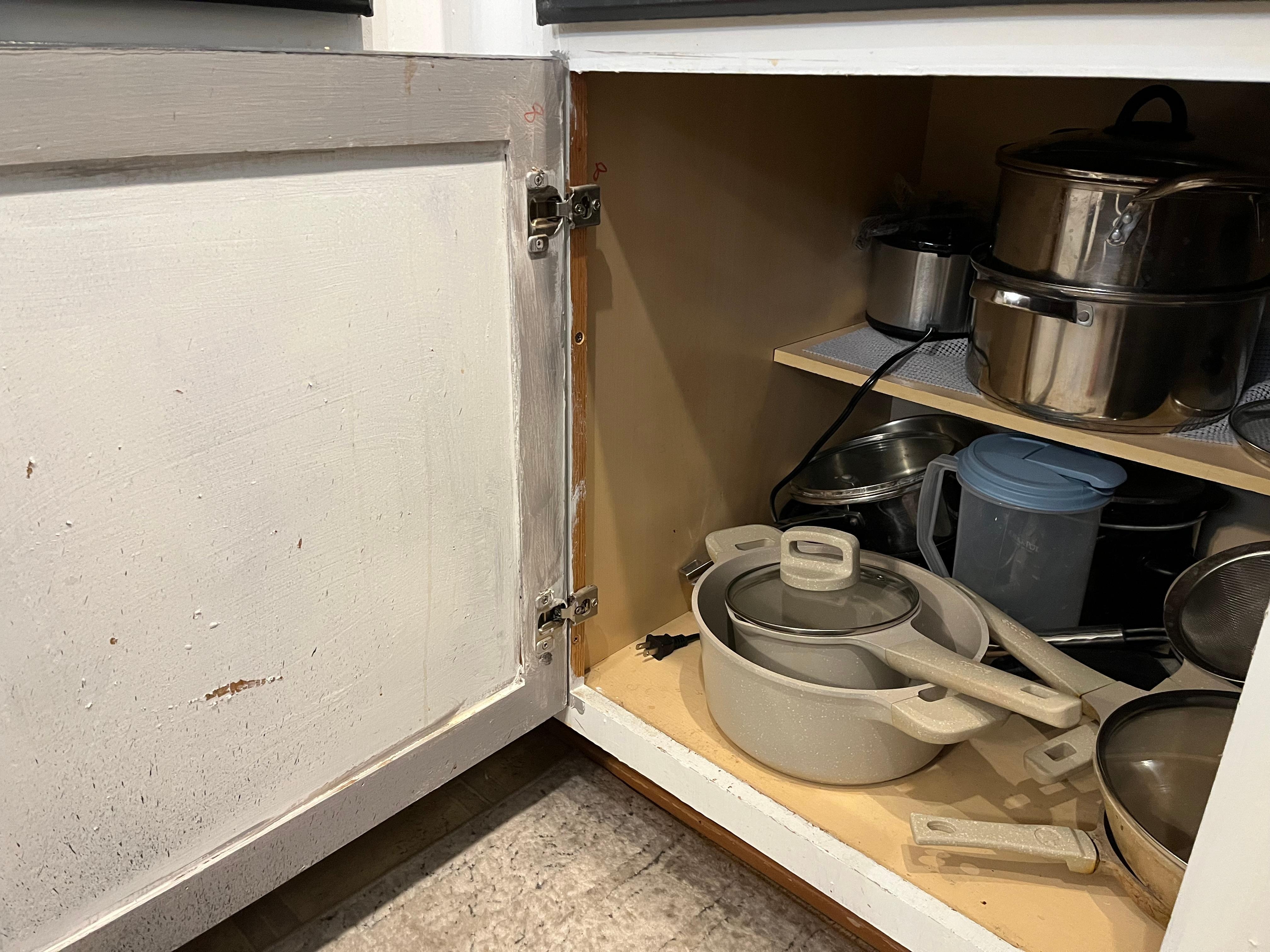 Greasy, sticky kitchen cabinets