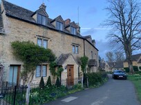 View of the row of houses. The one we stayed in has our car in front of it