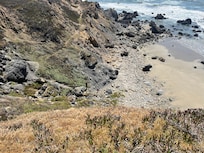another view of private beach from the house.