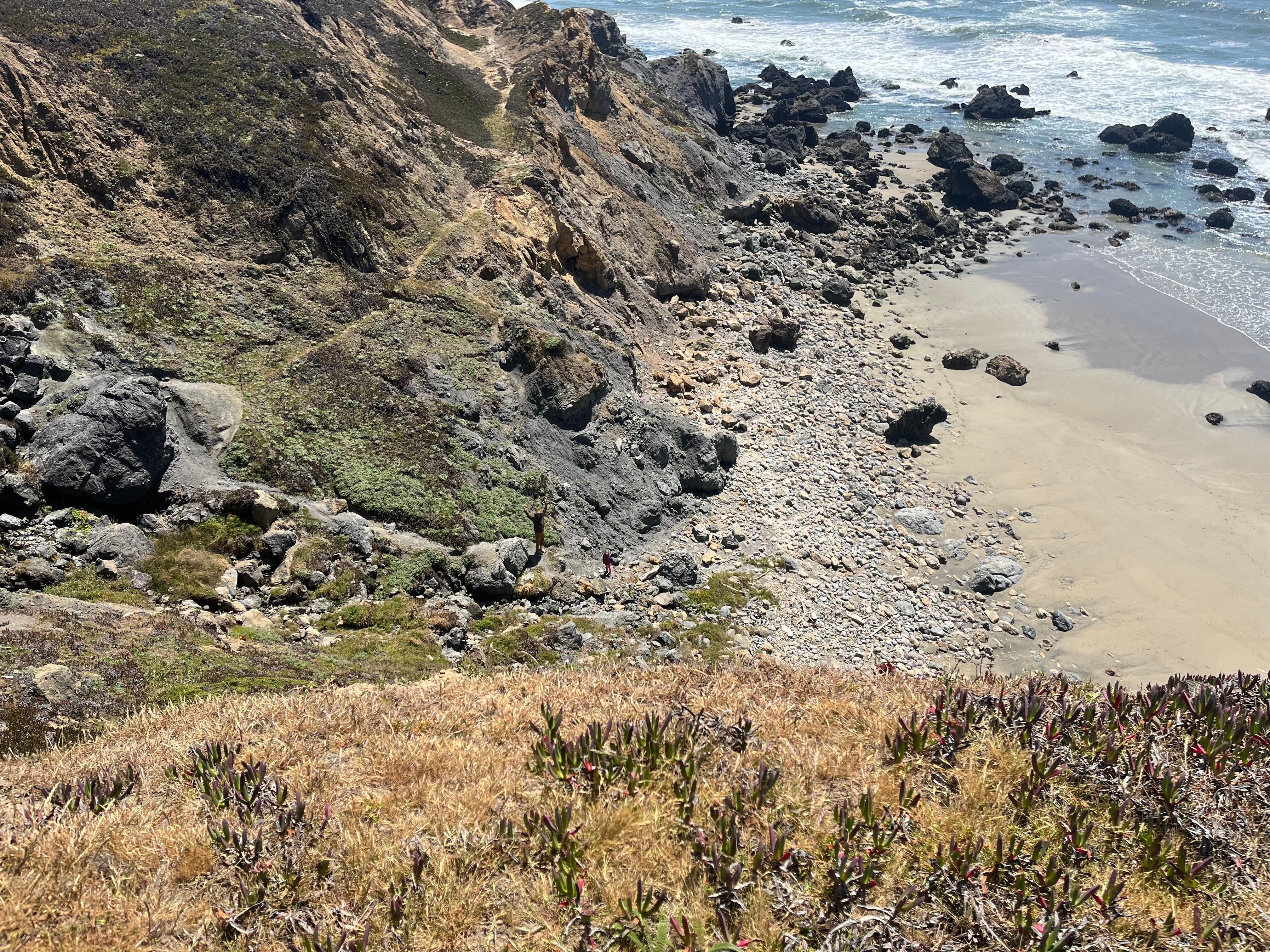 another view of private beach from the house. 