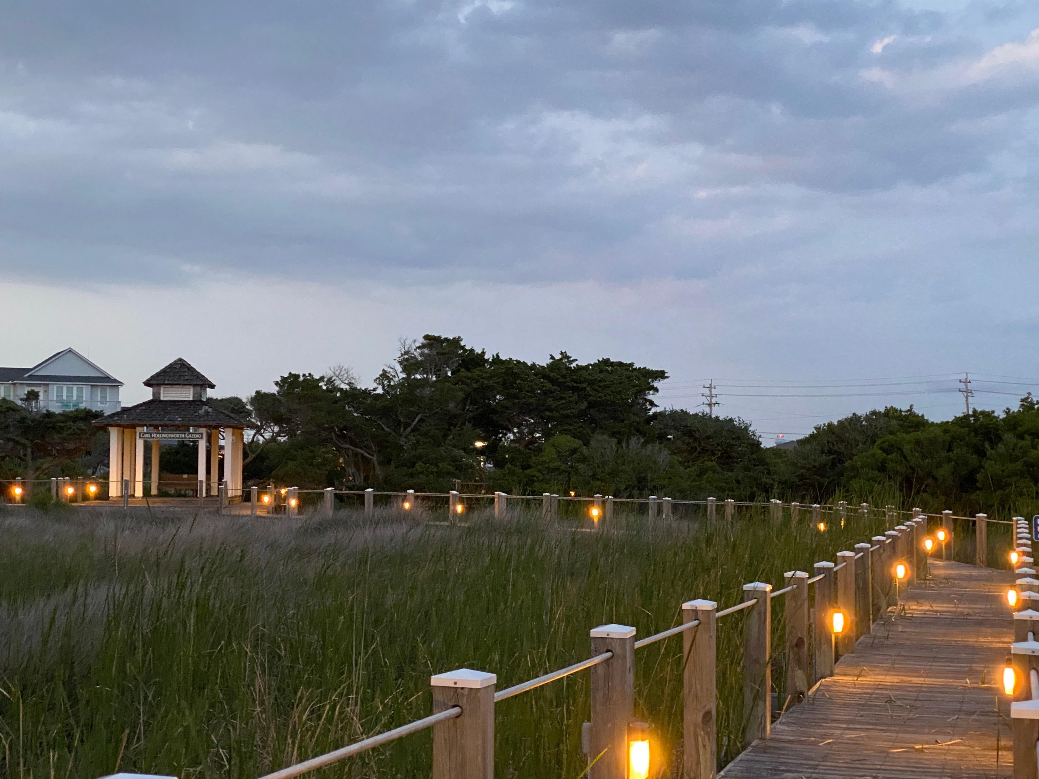 One of the walkways at the property