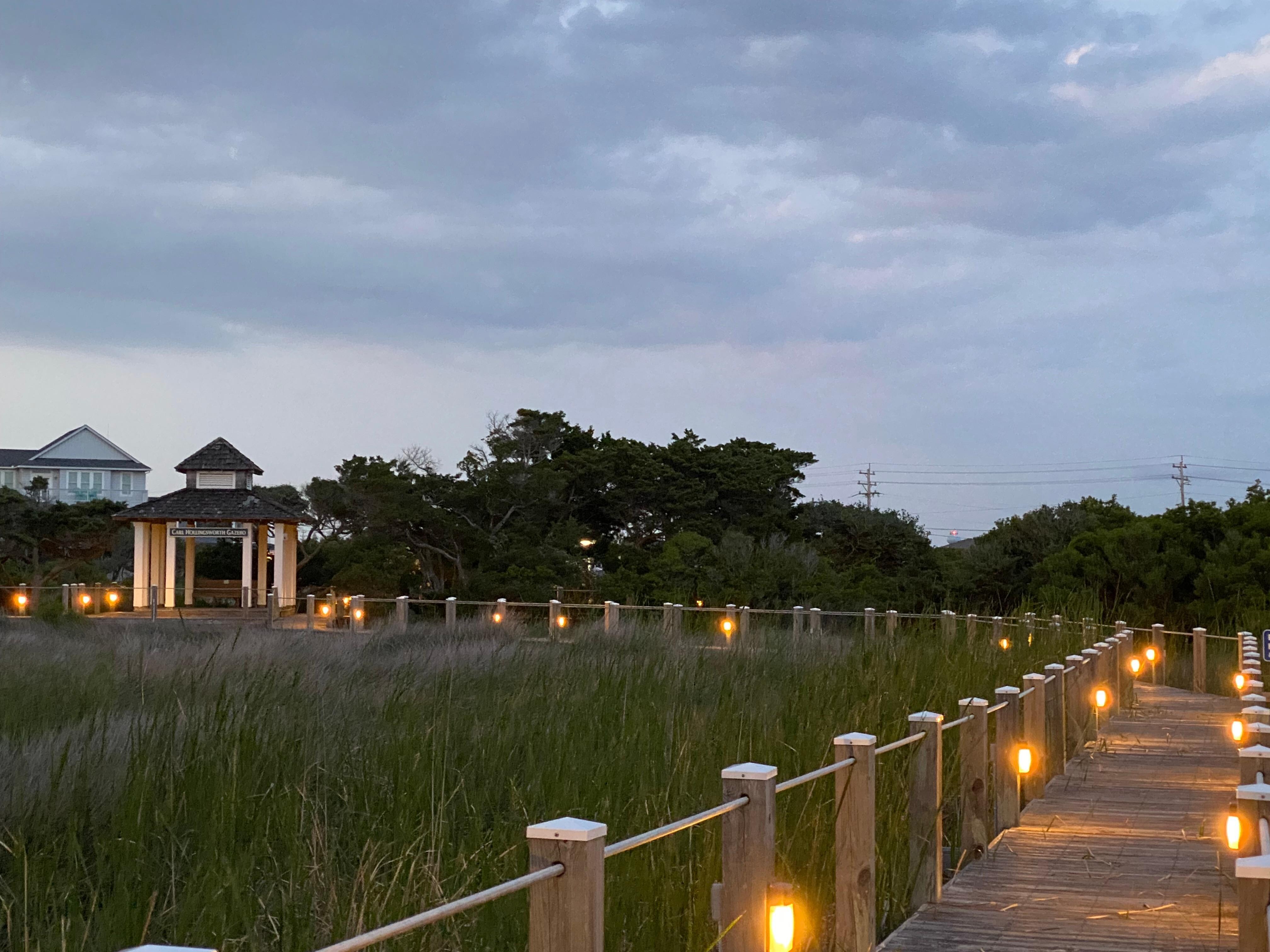 One of the walkways at the property