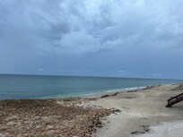 View of the ocean from the deck