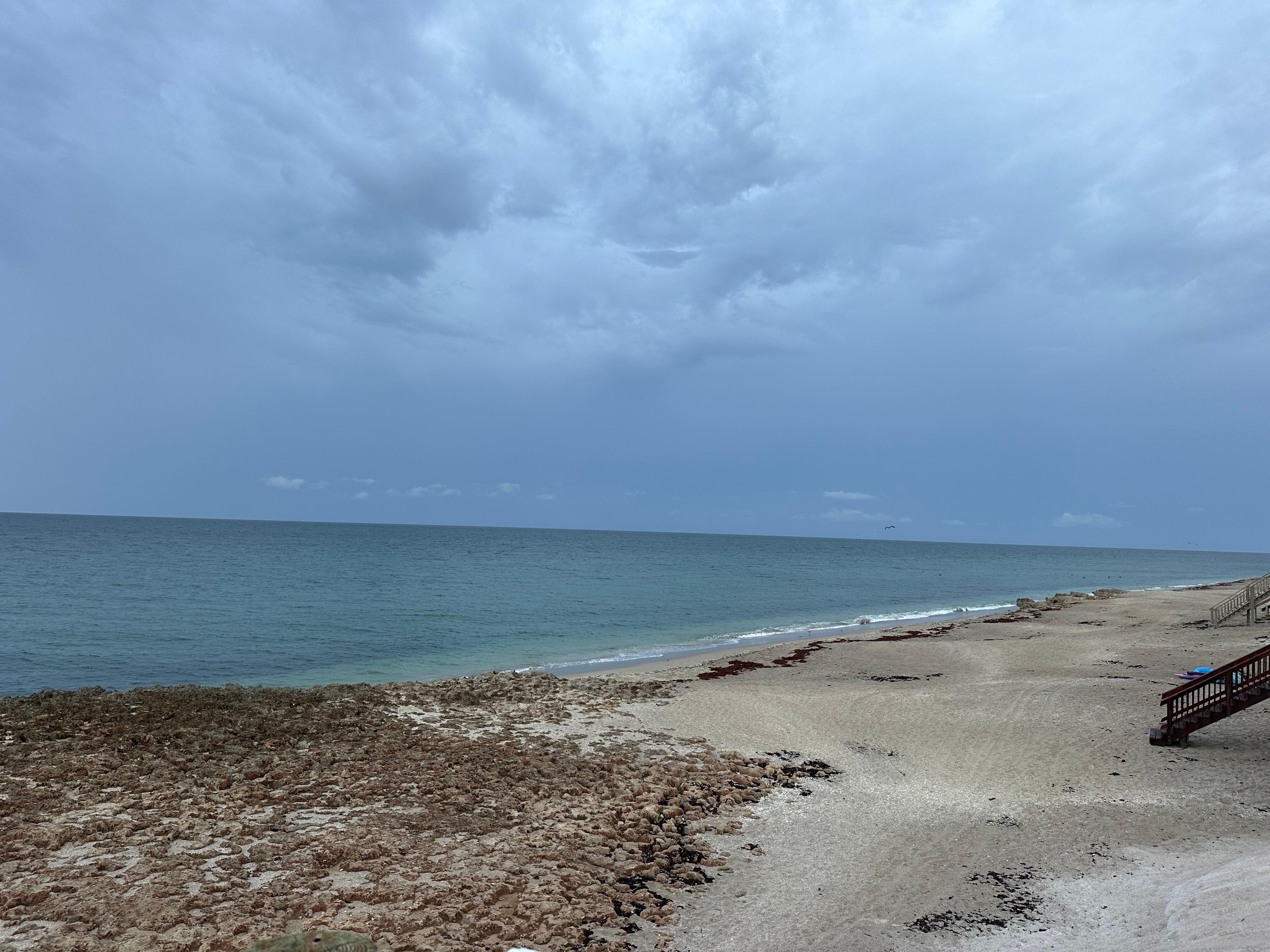 View of the ocean from the deck