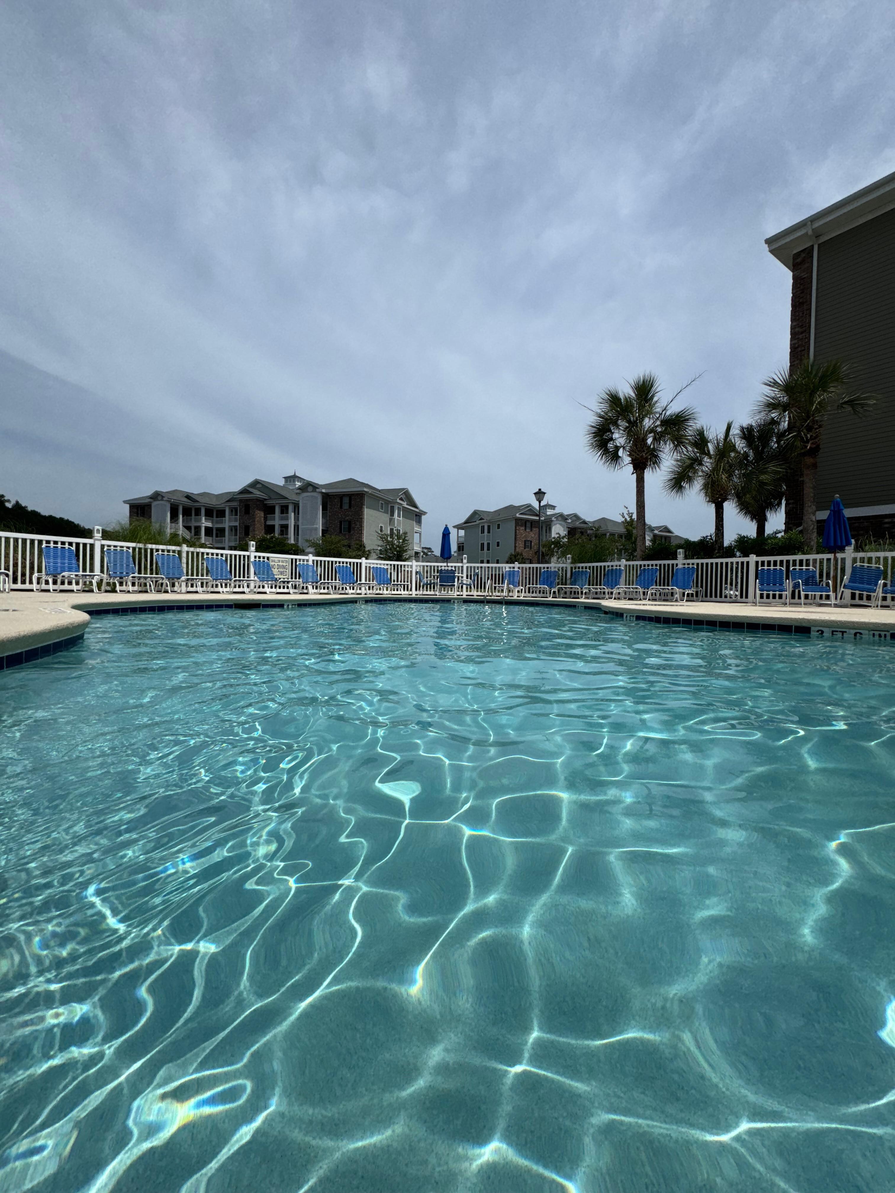 One of the seven pools on property