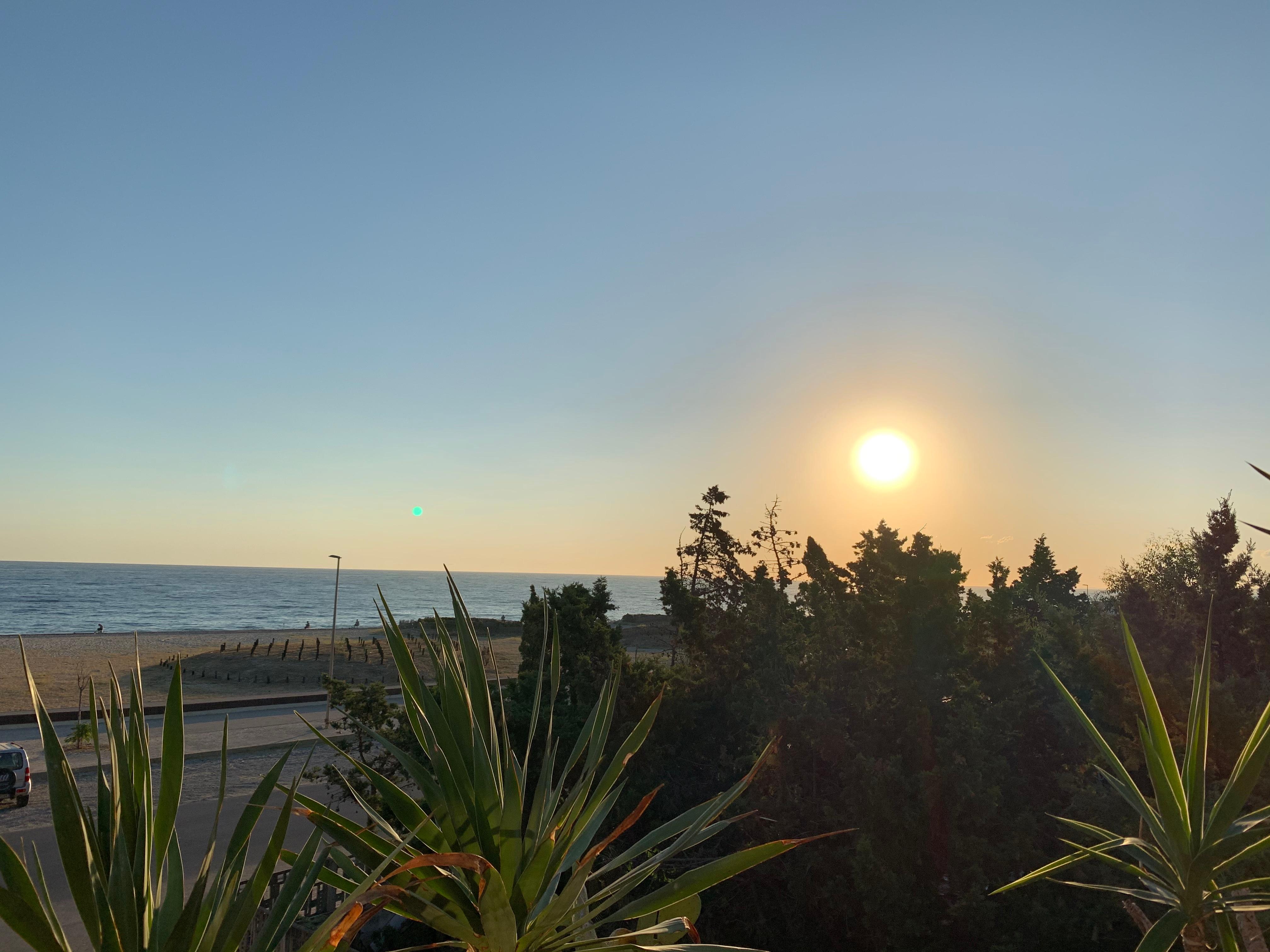 Sunrise. View from hotel room 207 over Ionian Sea