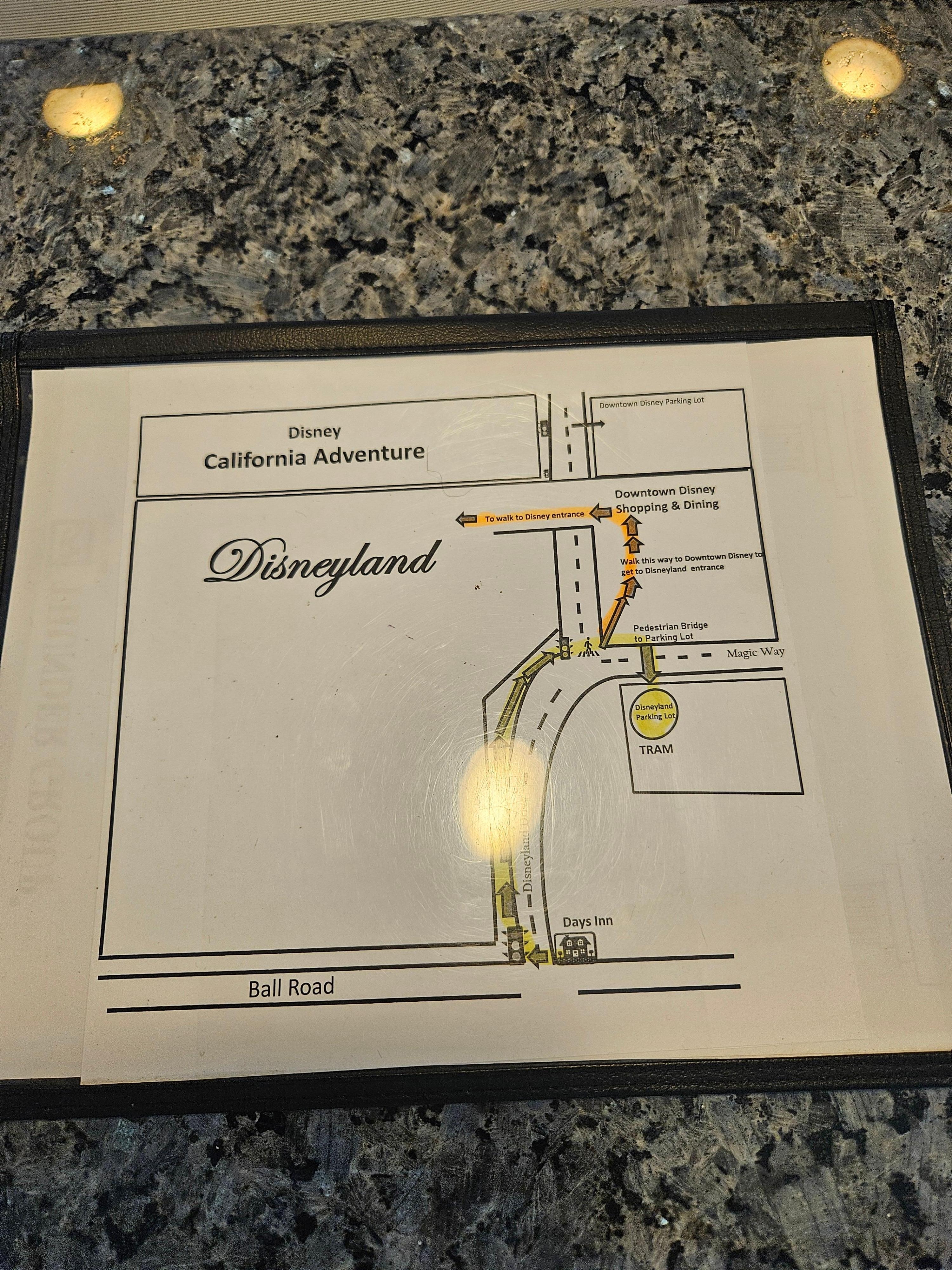 Shows how close you were to be able to walk to the entry to Disneyland.