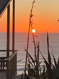 sunset from balcony of chalet 17