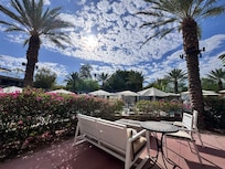 View from cottage patio