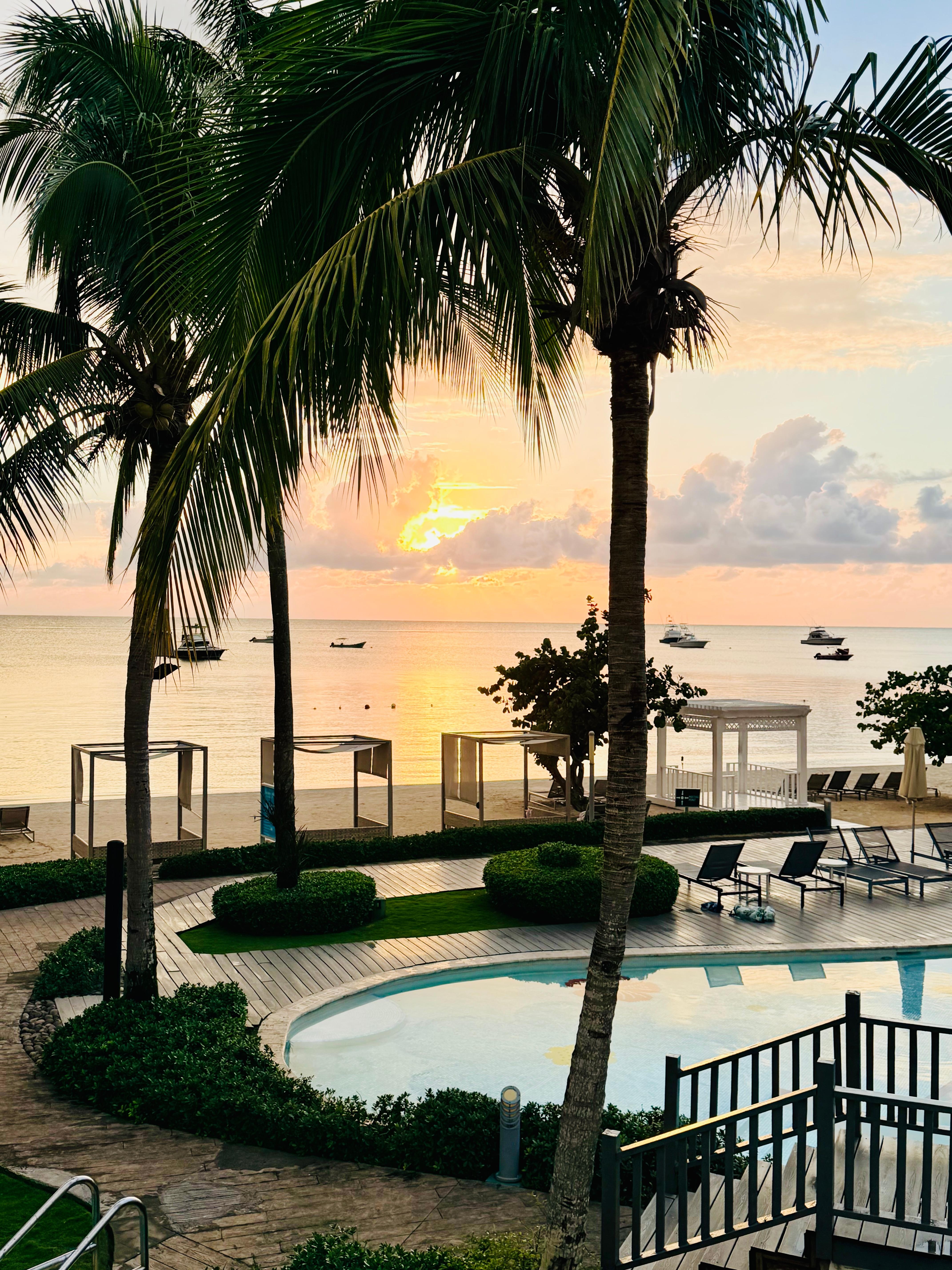 Ocean view from room evening 