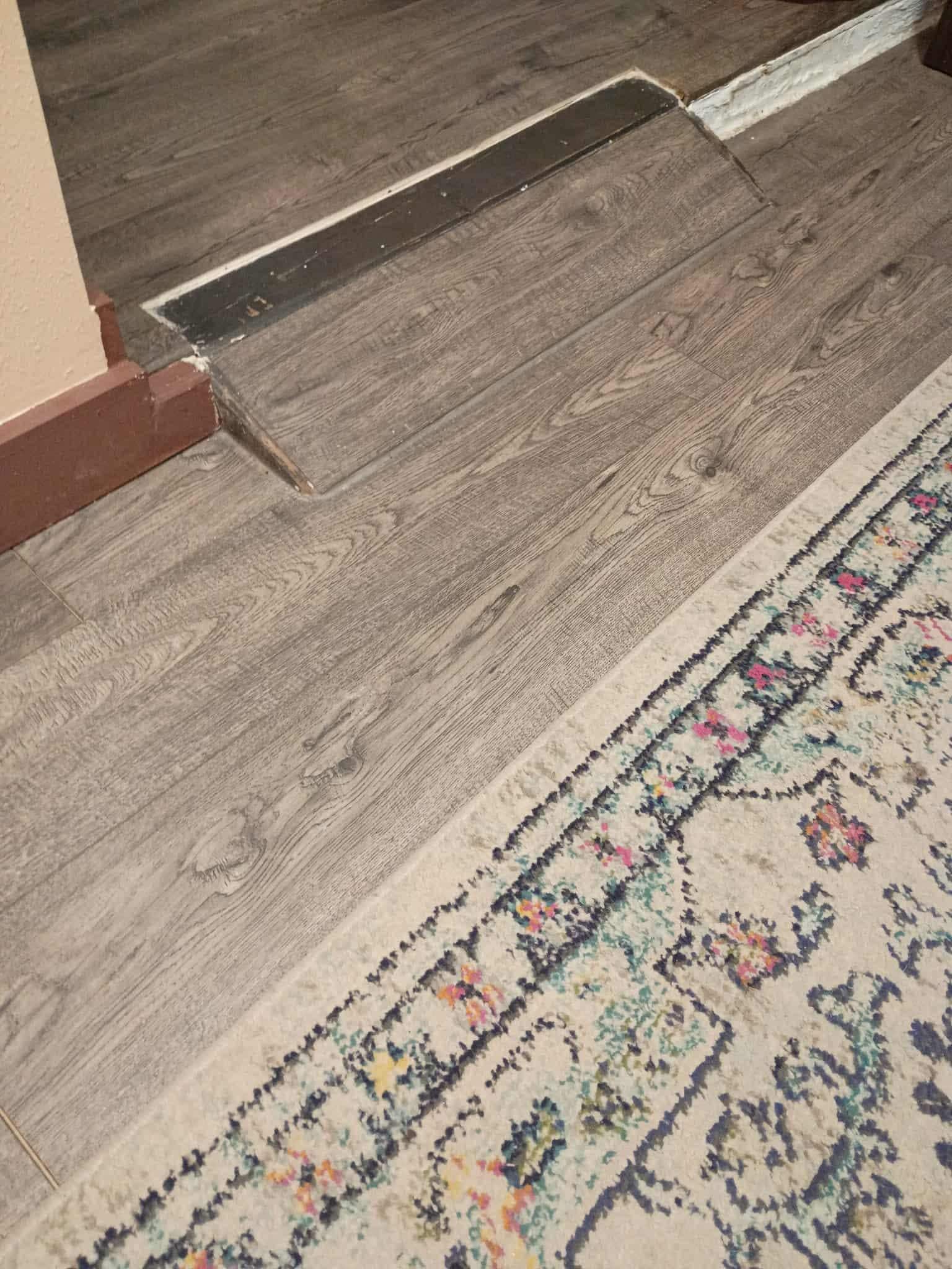 Trip hazard going into bathroom