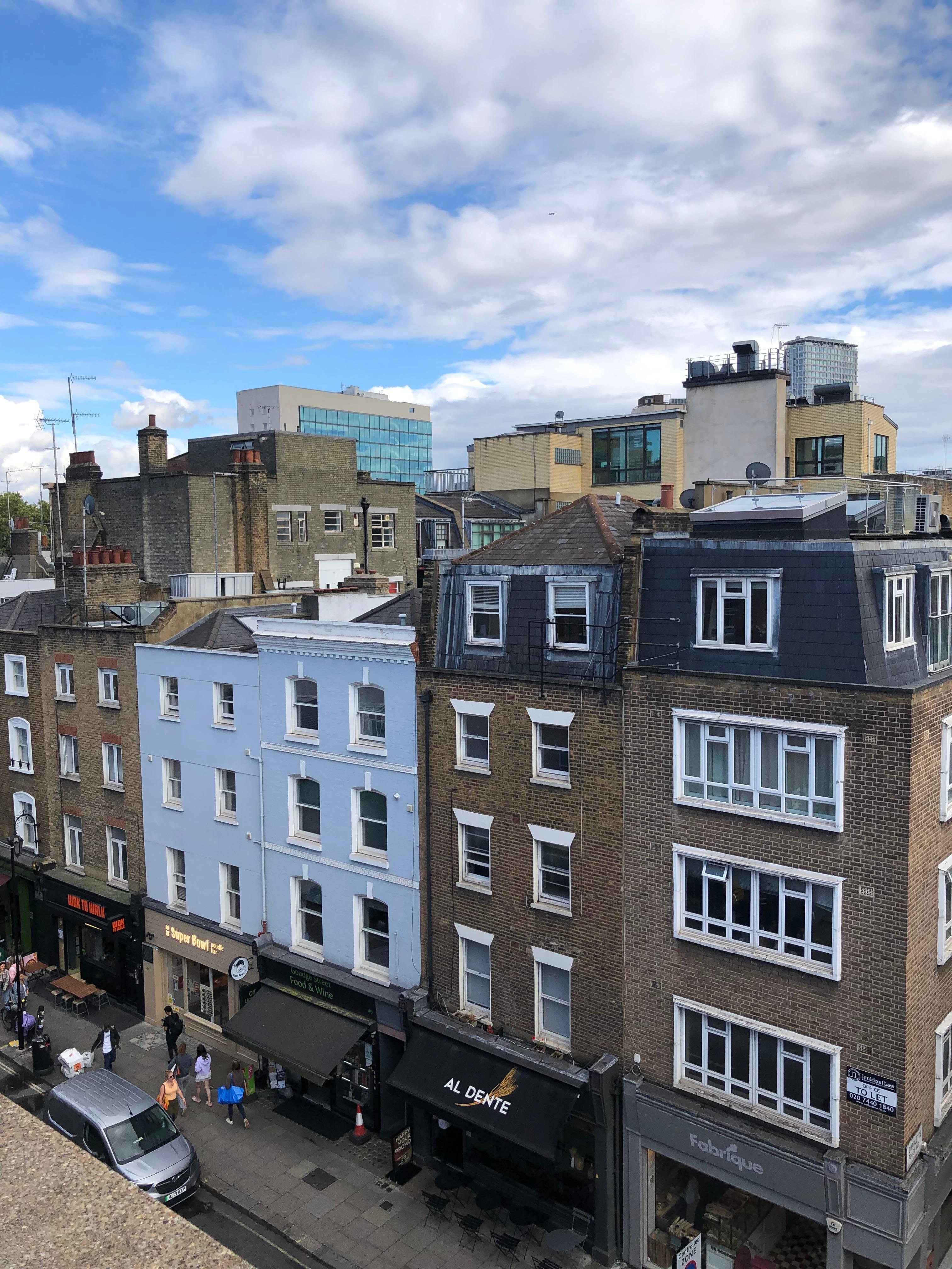 The view from top deck 