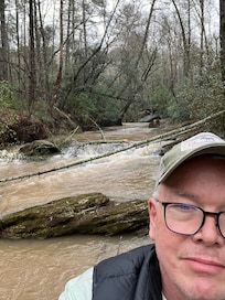 The creek in back after it had rained all day