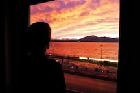 Vista do entardecer - janela do quarto