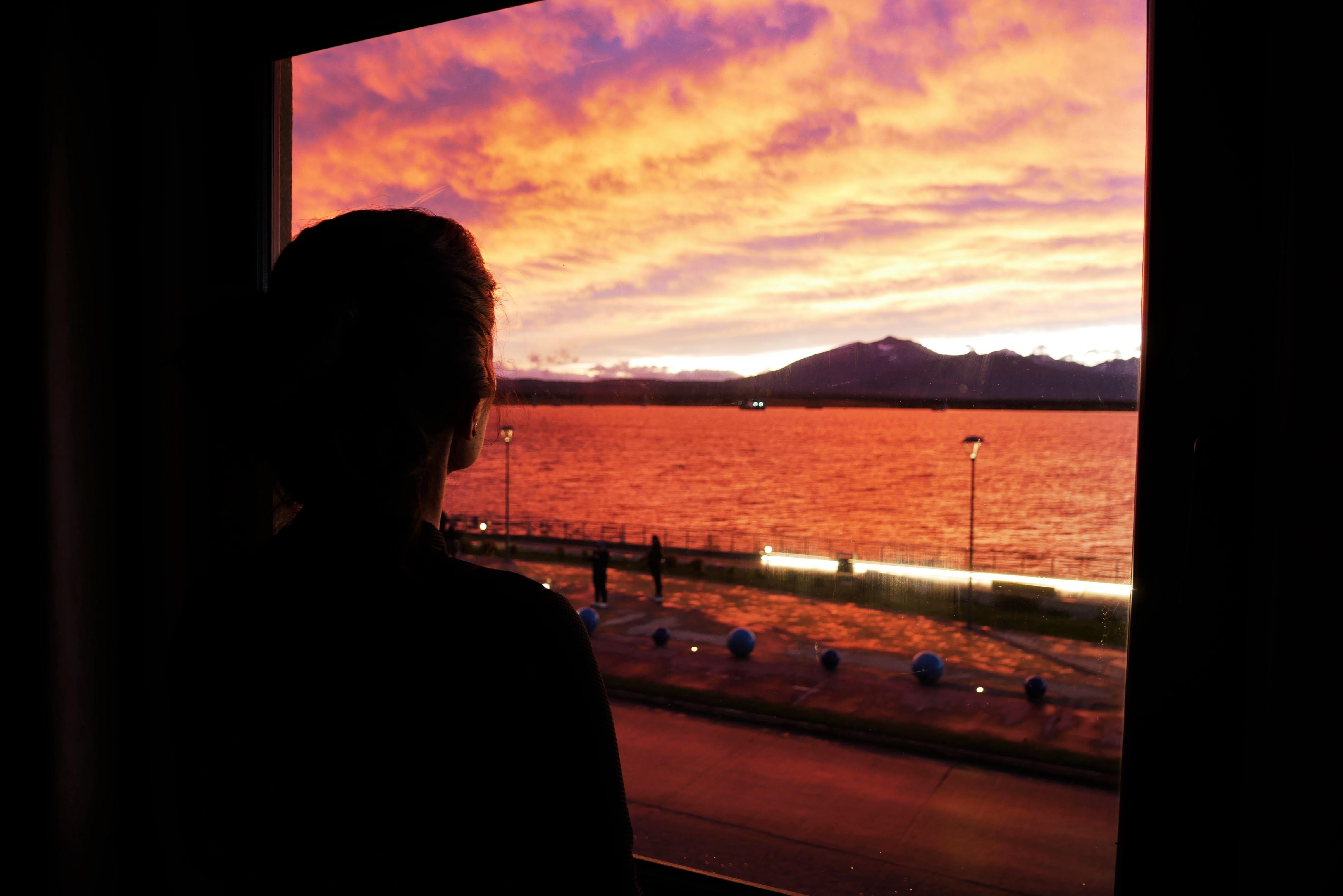 Vista do entardecer - janela do quarto