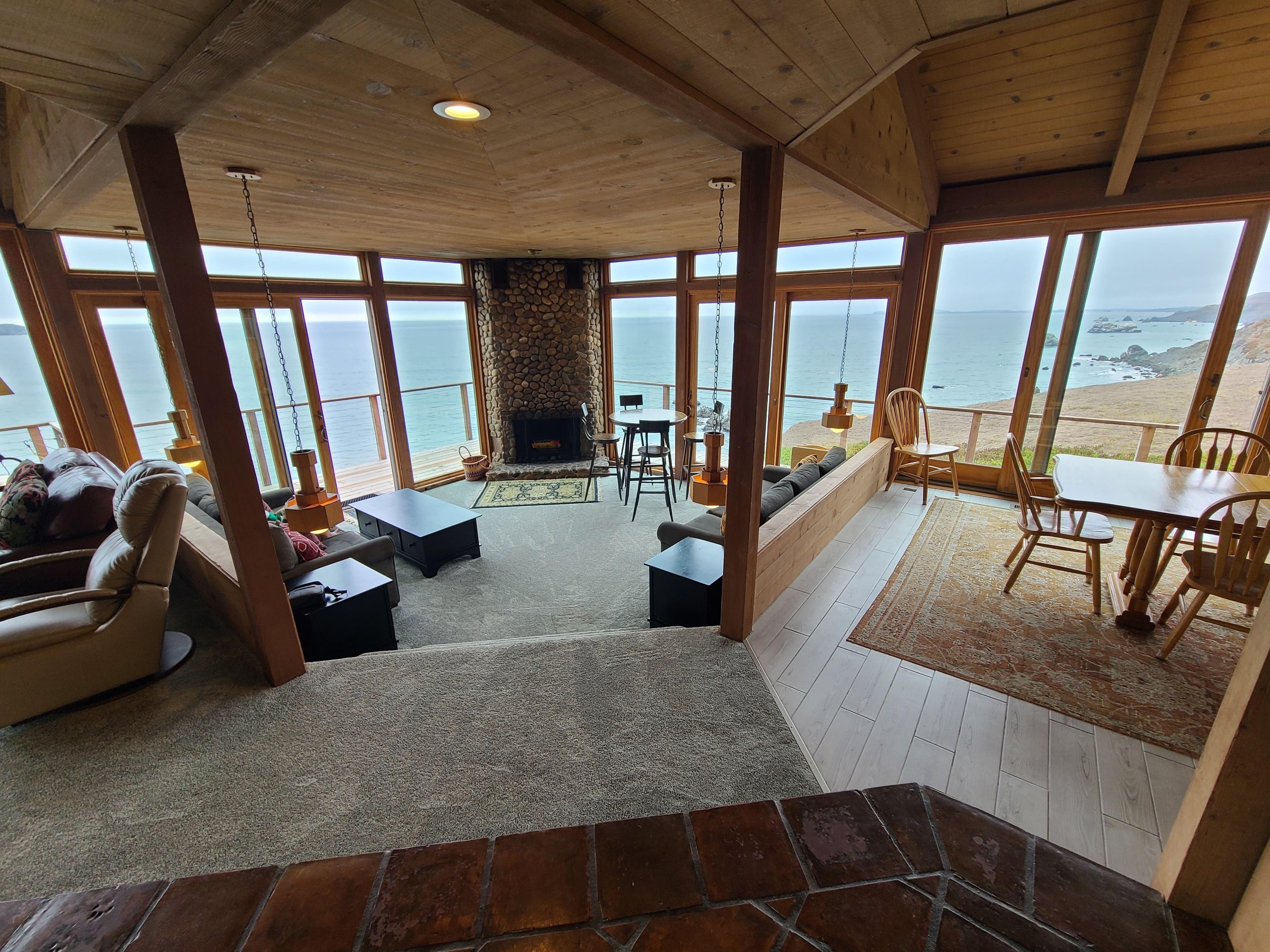 The views inside the home are as amazing as the back deck