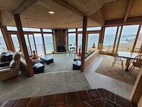 The views inside the home are as amazing as the back deck