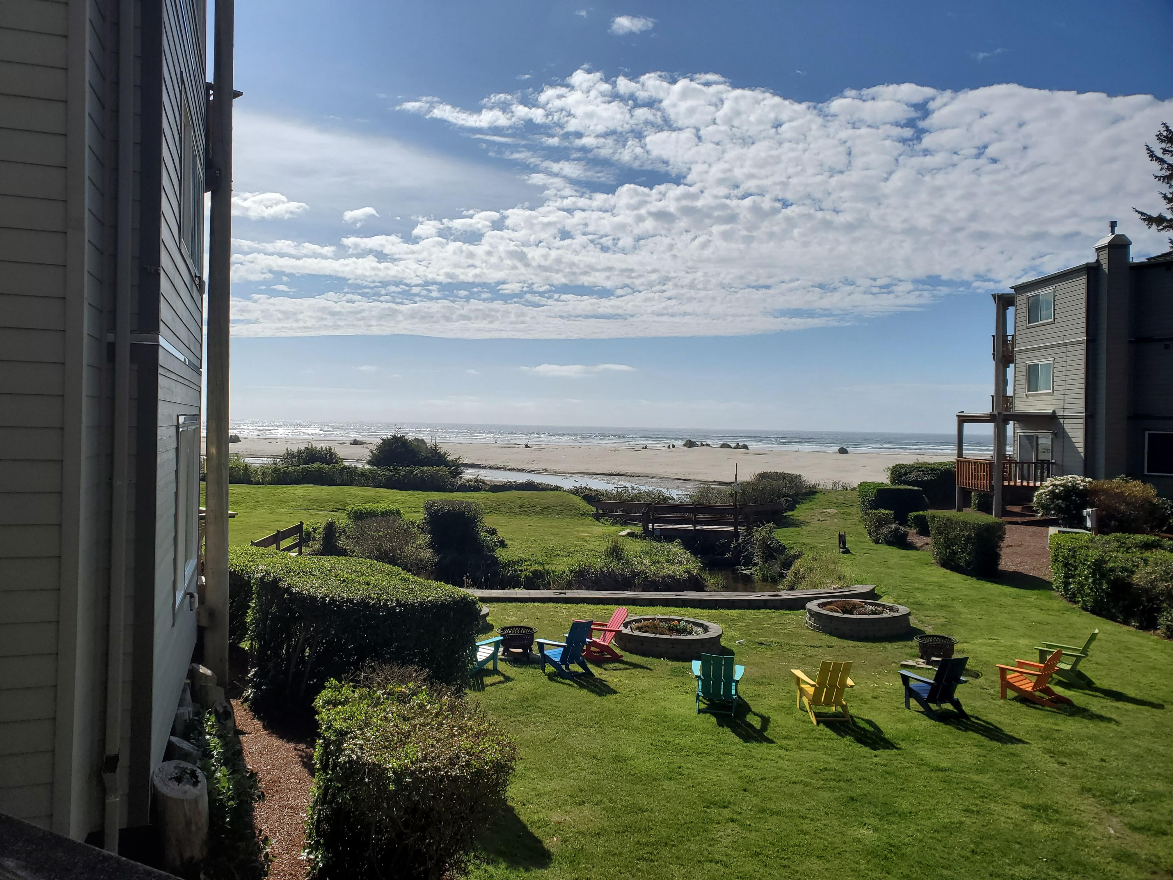 Looking out of our slider. 