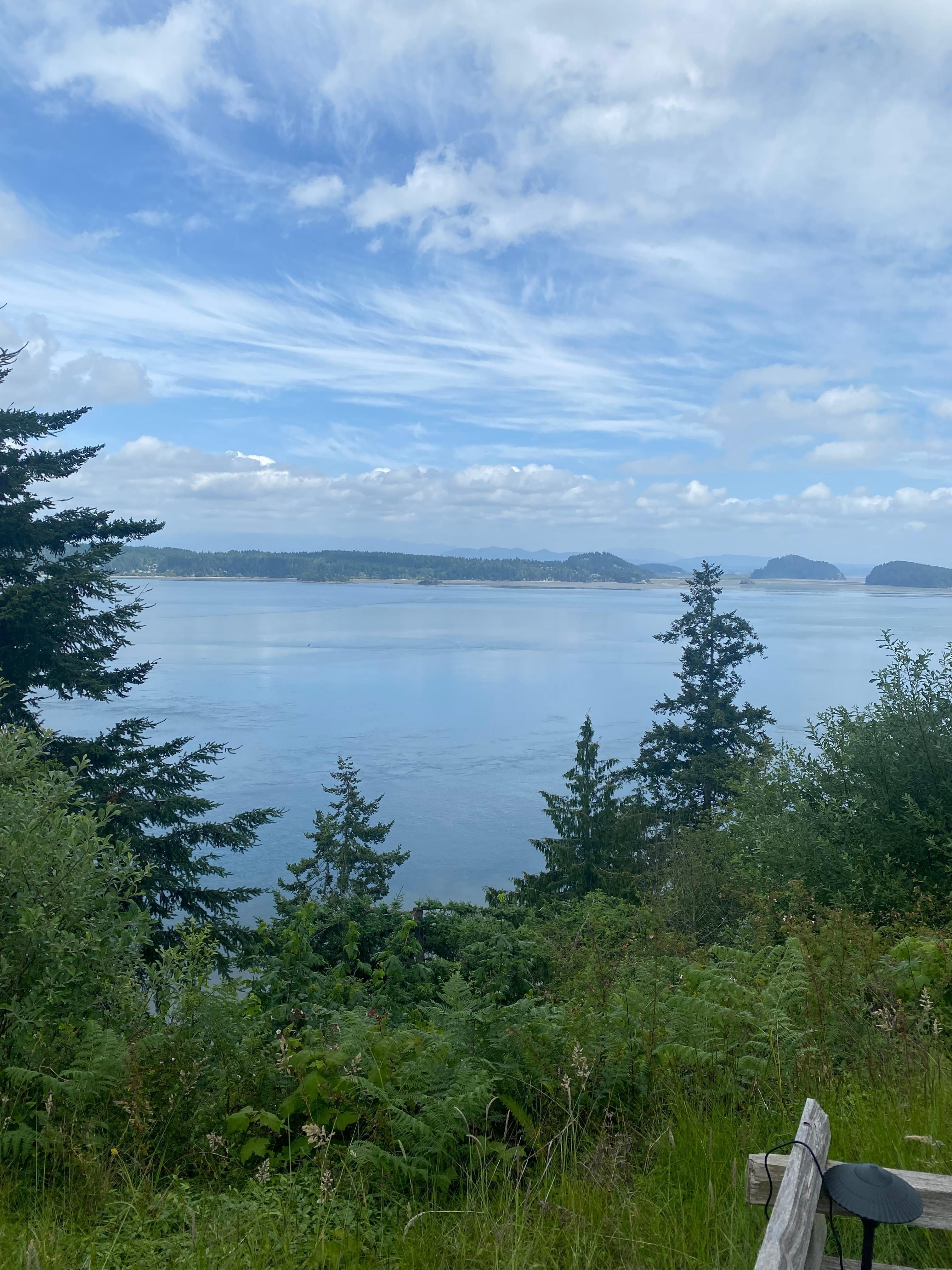 The view from chairs on the bluff