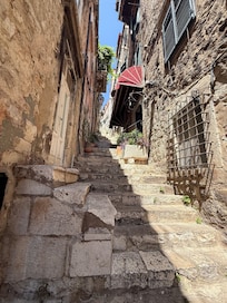 Stairs on the way to the apartment