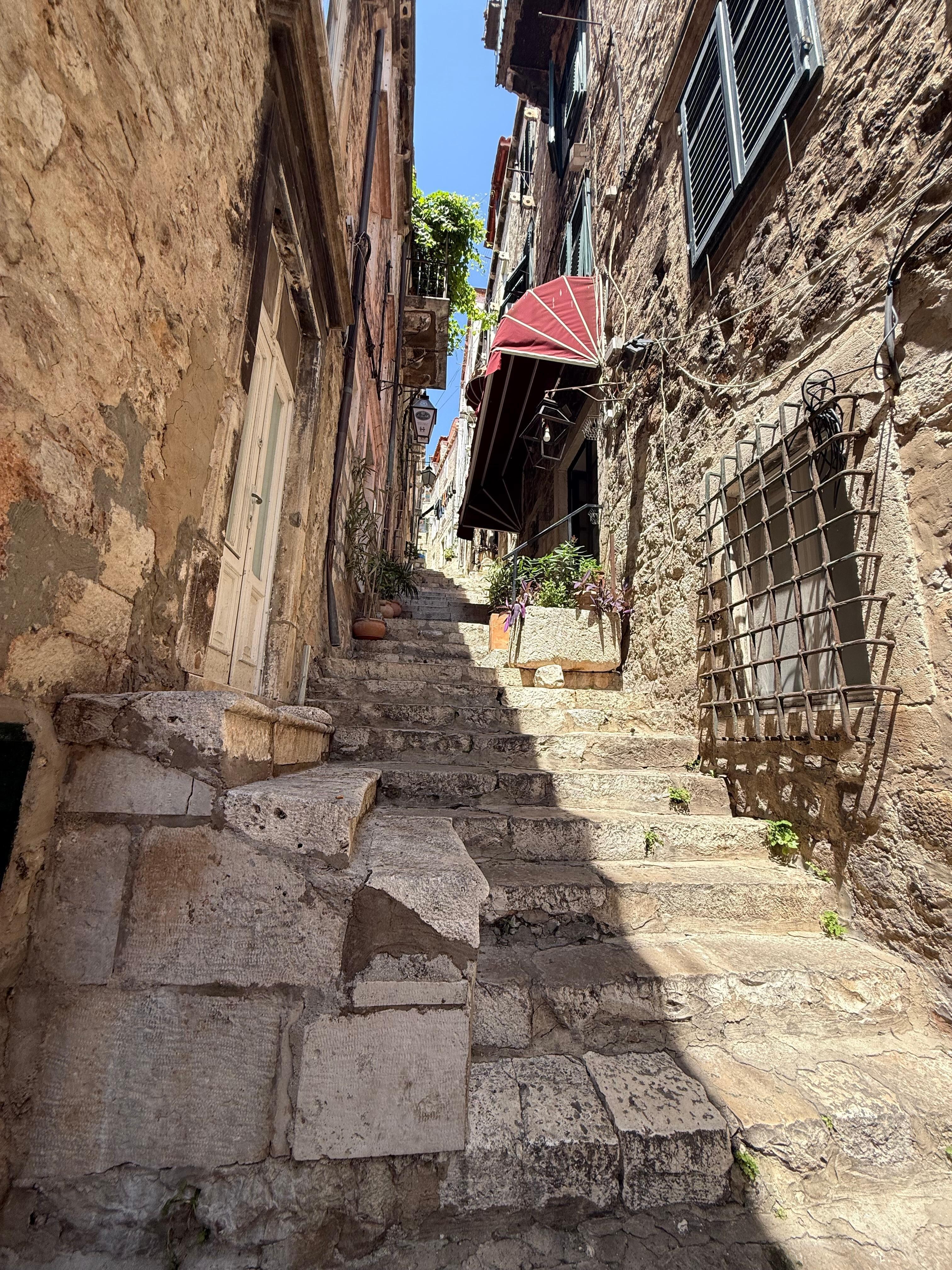 Stairs on the way to the apartment 