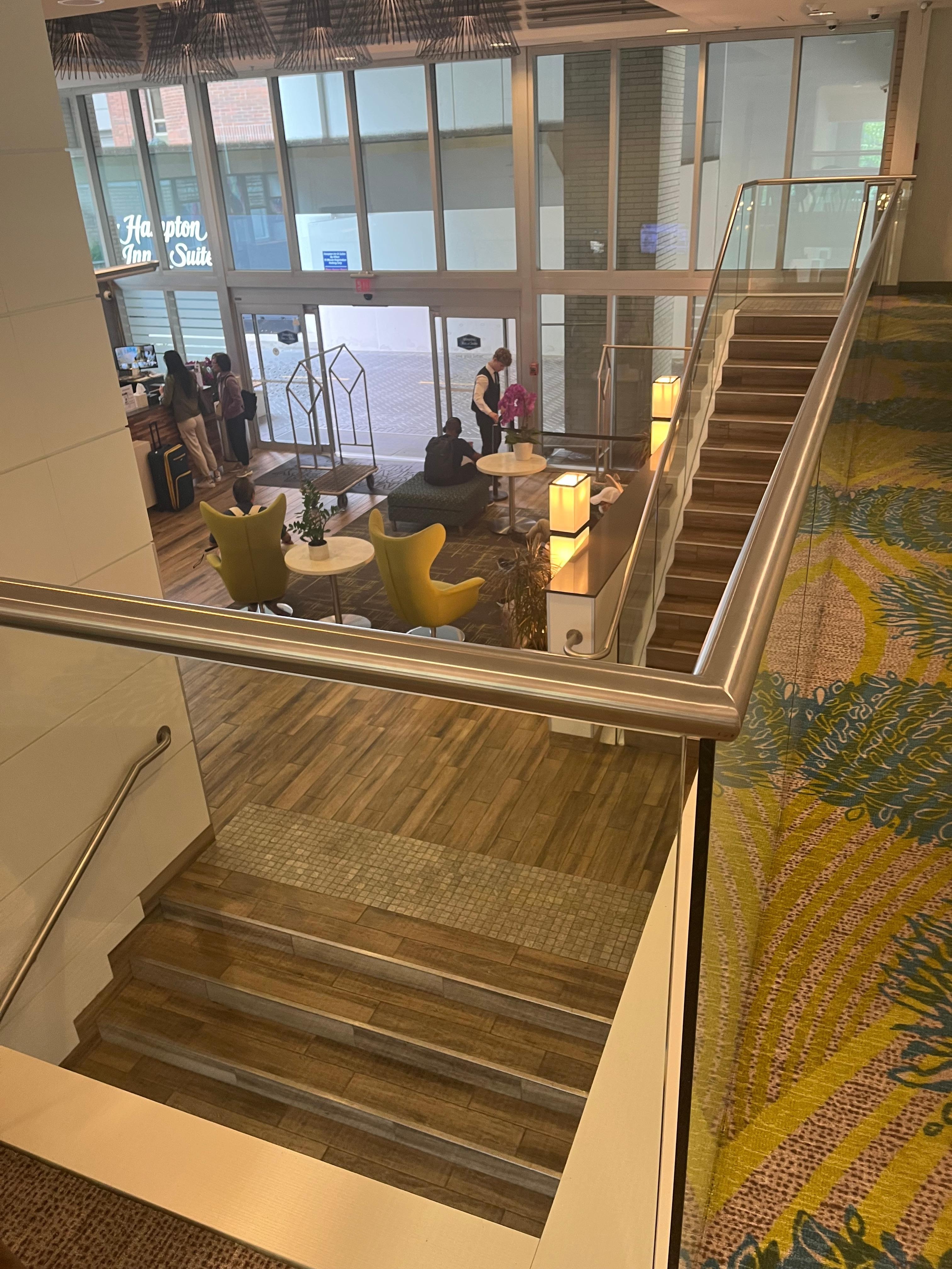 Inside the lobby upstairs