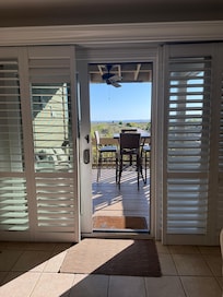 View of the ocean from living room.