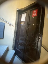 Porta de acesso aos quartos