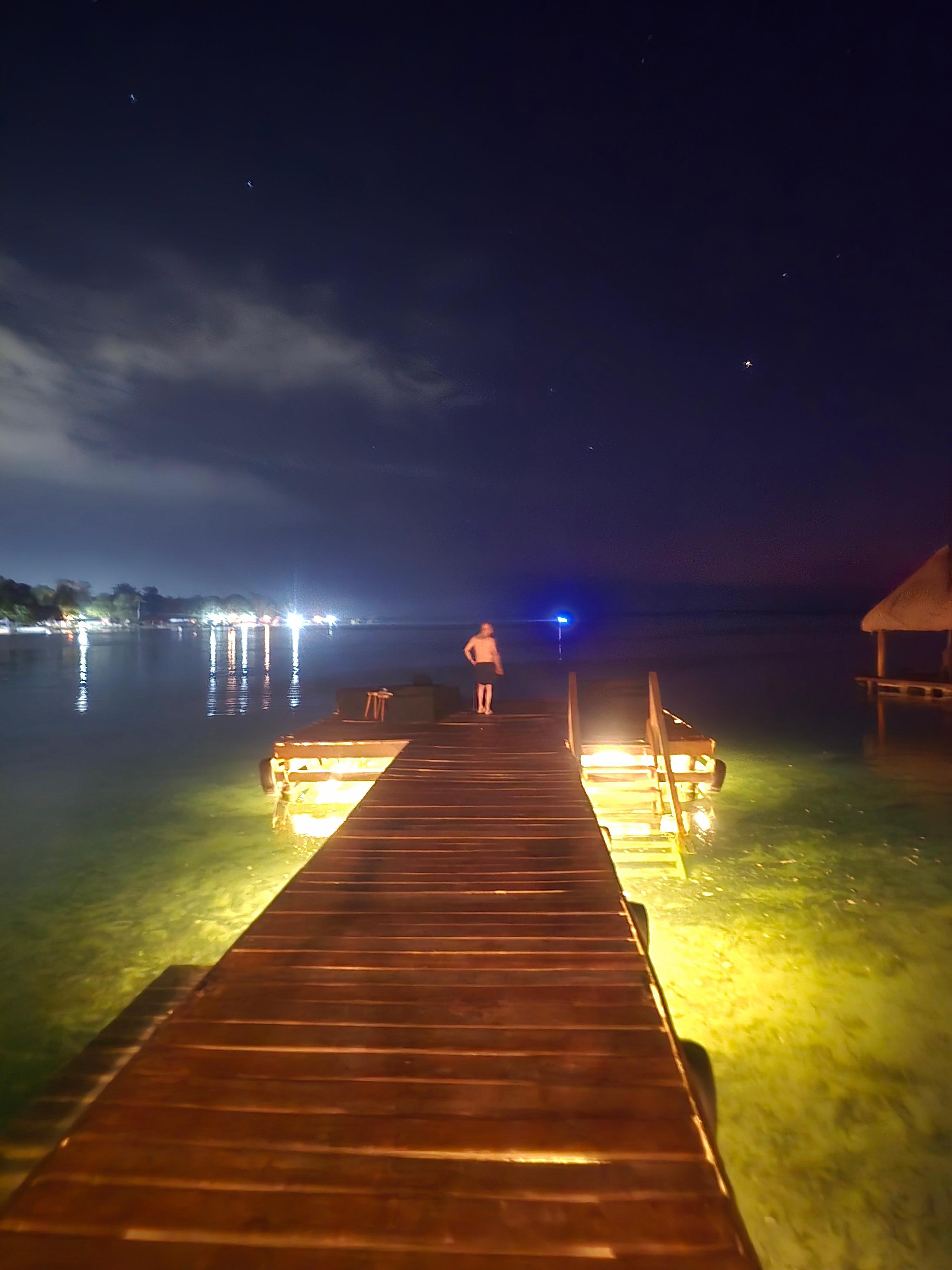 Before sunrise, on the pier
