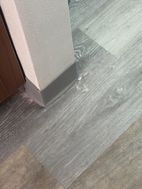 Paint spilled on the floor