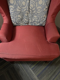 Stained chair, how does house keeping not see this?