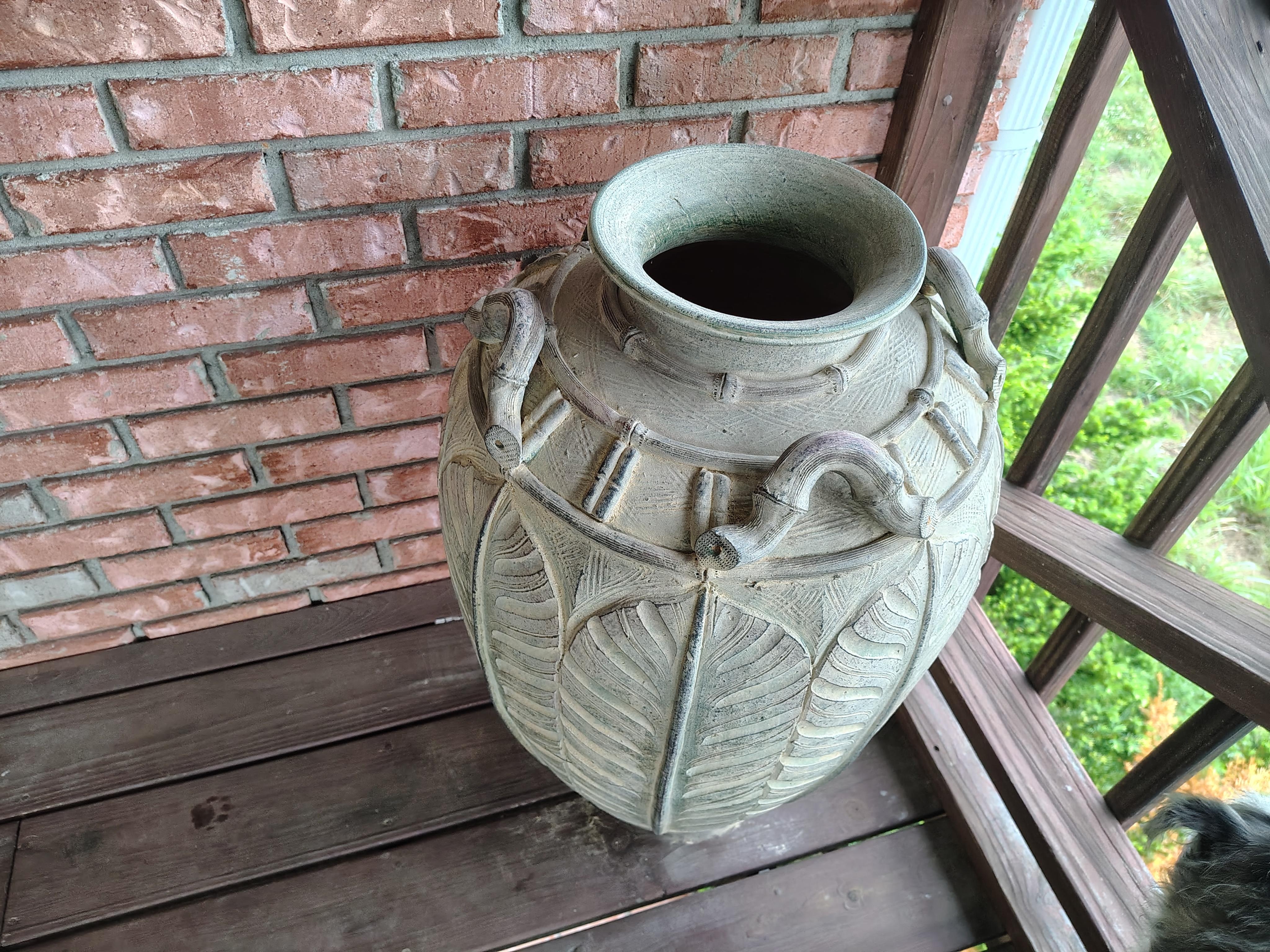 Vase on porch
