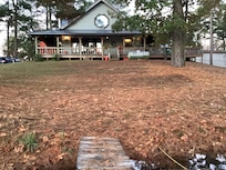 The view from the front of the cabin.