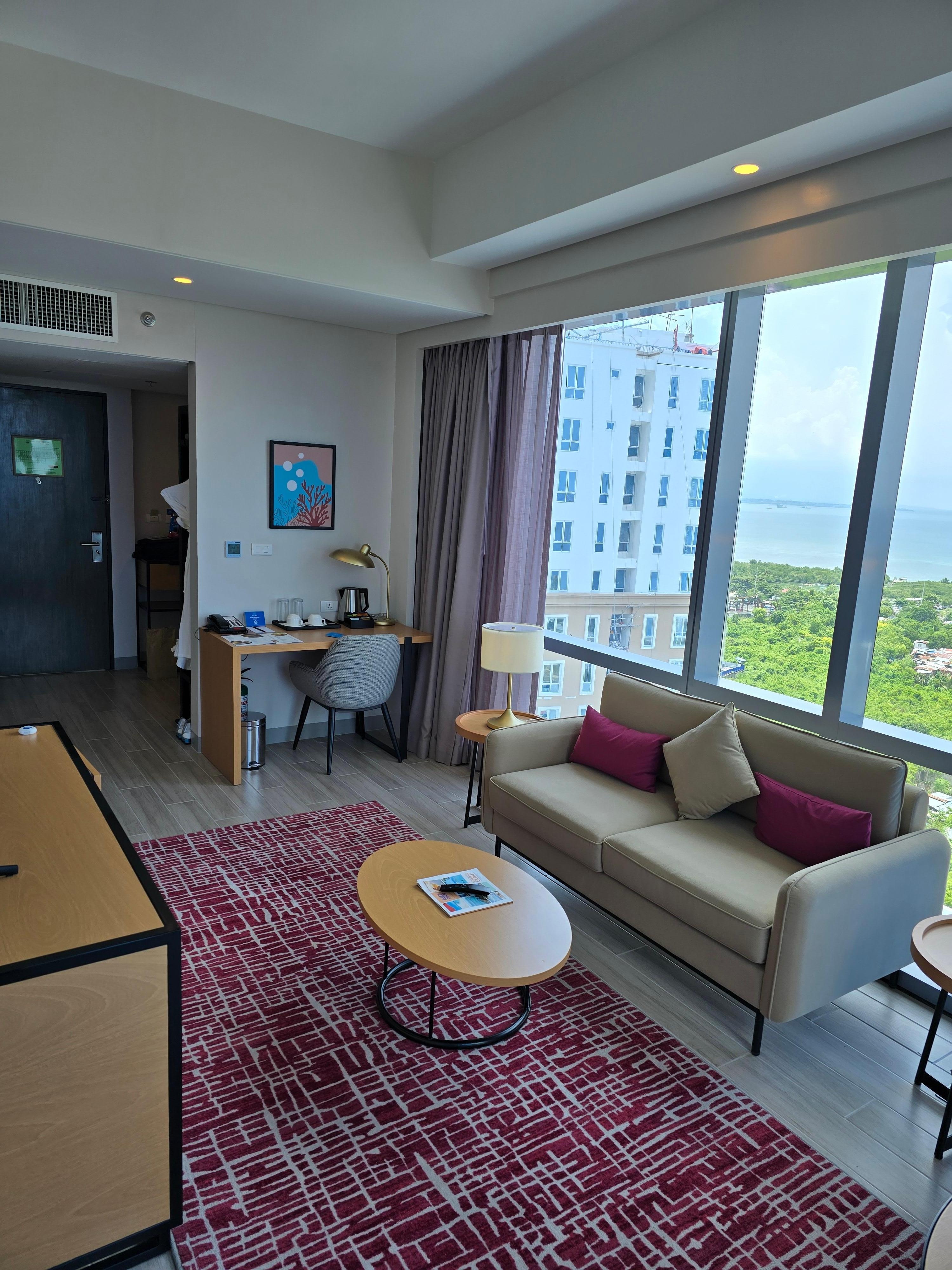 Living area toward the main entrance.