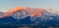 Sunrise on Mount Princeton right outside the front windows