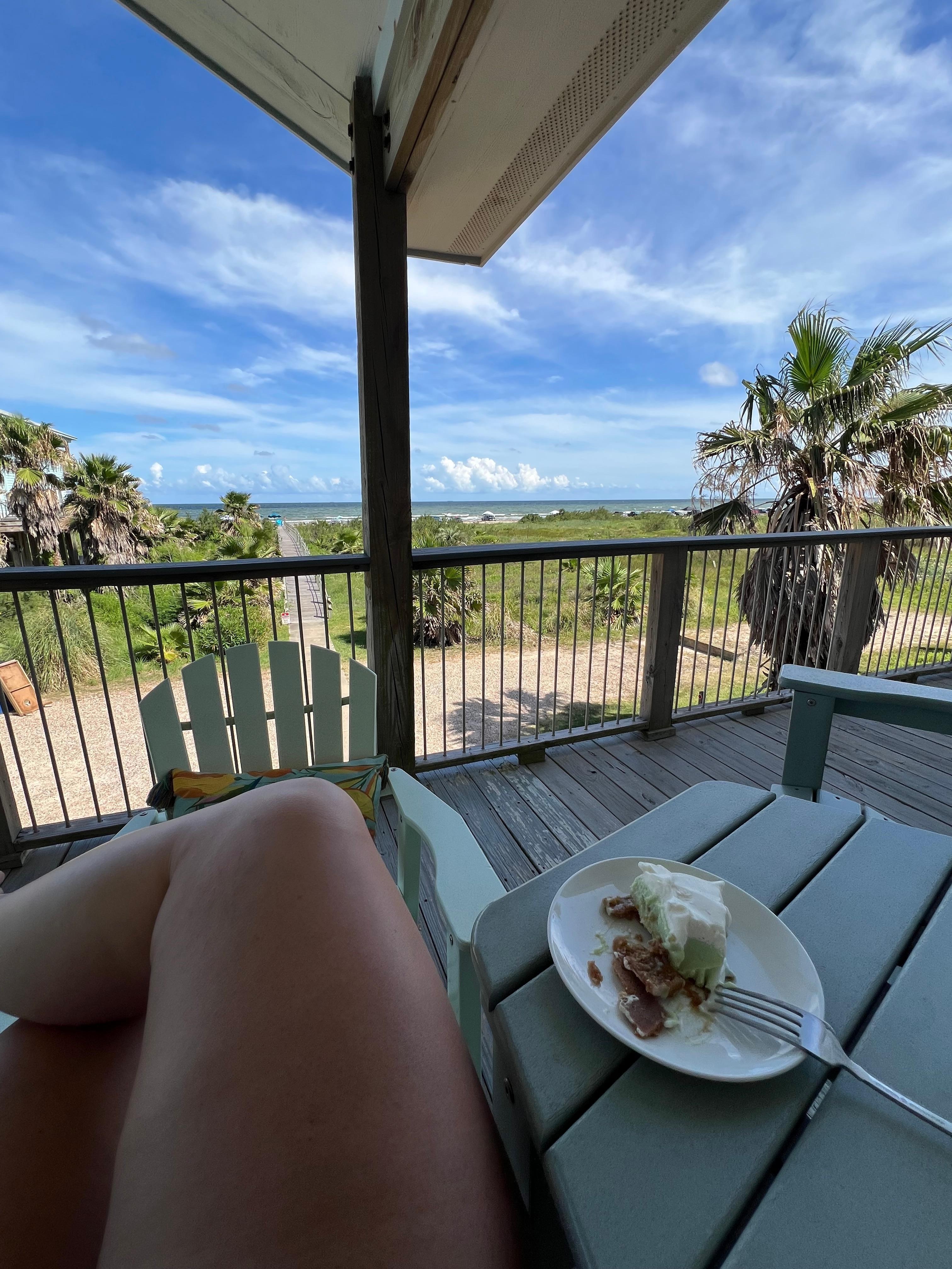 Key lime pie from Ann on the deck