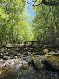 Old railroad bridge over the Little River.